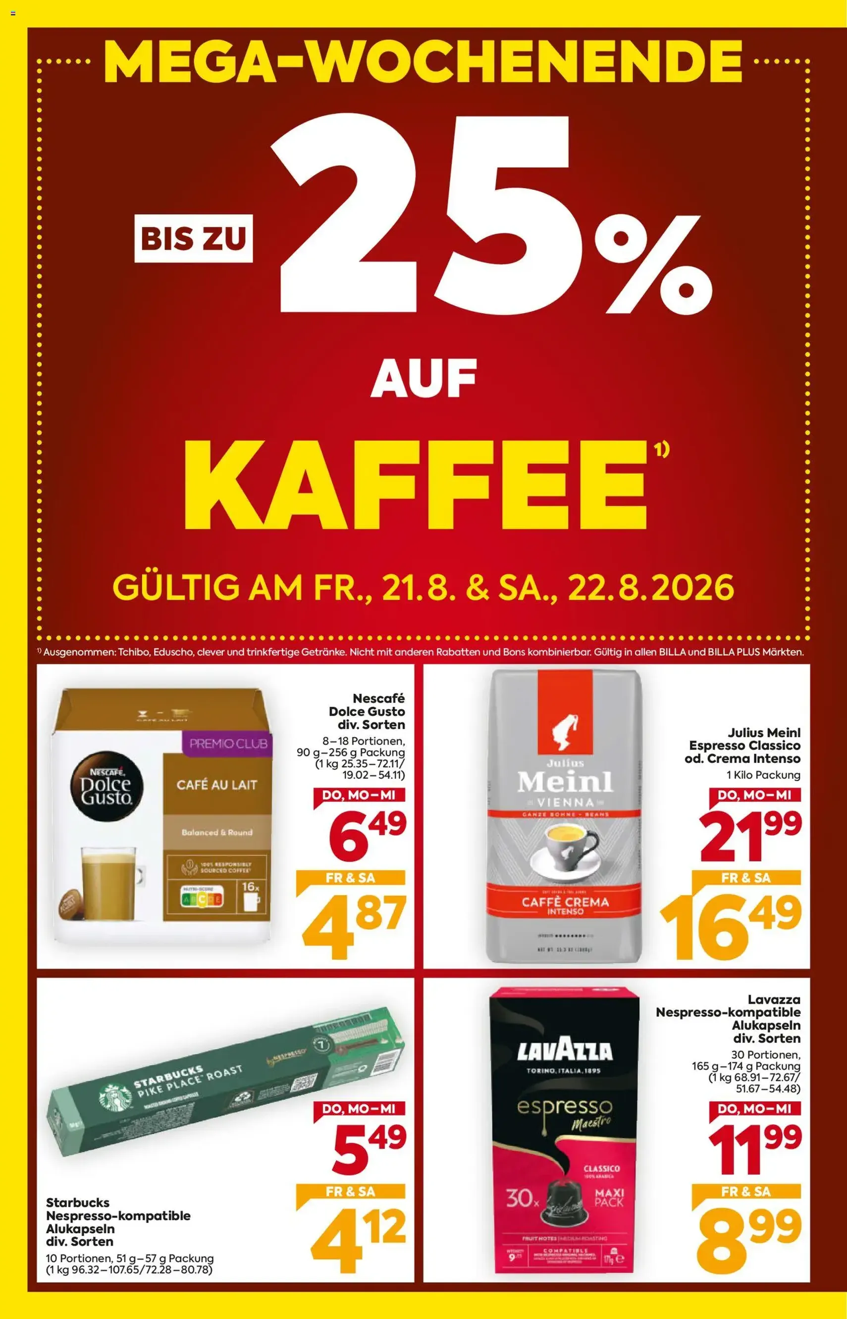 Billa - Flugblatt - Gültiger Prospekt ab 20.08.2026, Seite 2 von insgesamt 16
