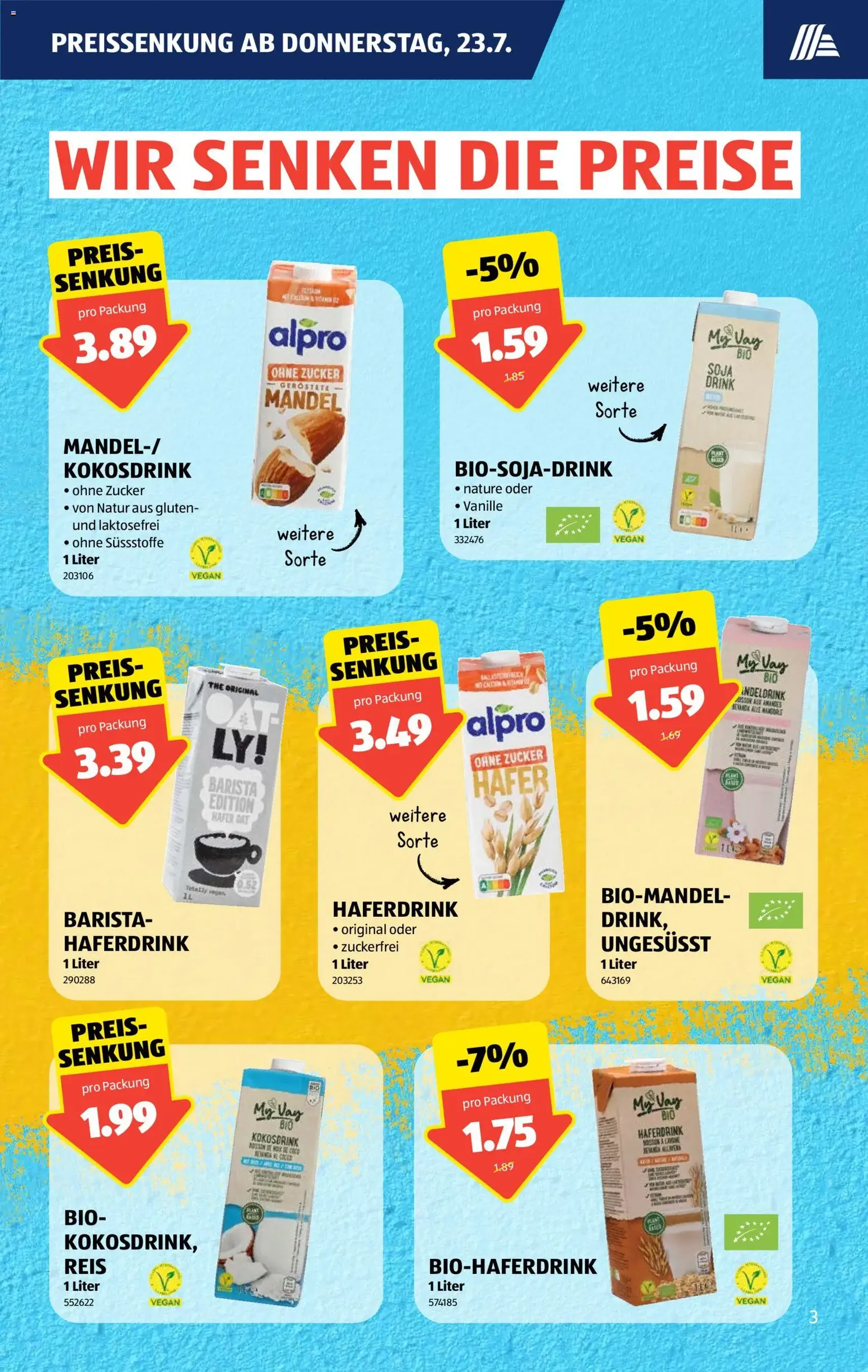 Aldi aktionen - Gültiger Prospekt ab 23.07.2026, Seite 3 von insgesamt 44