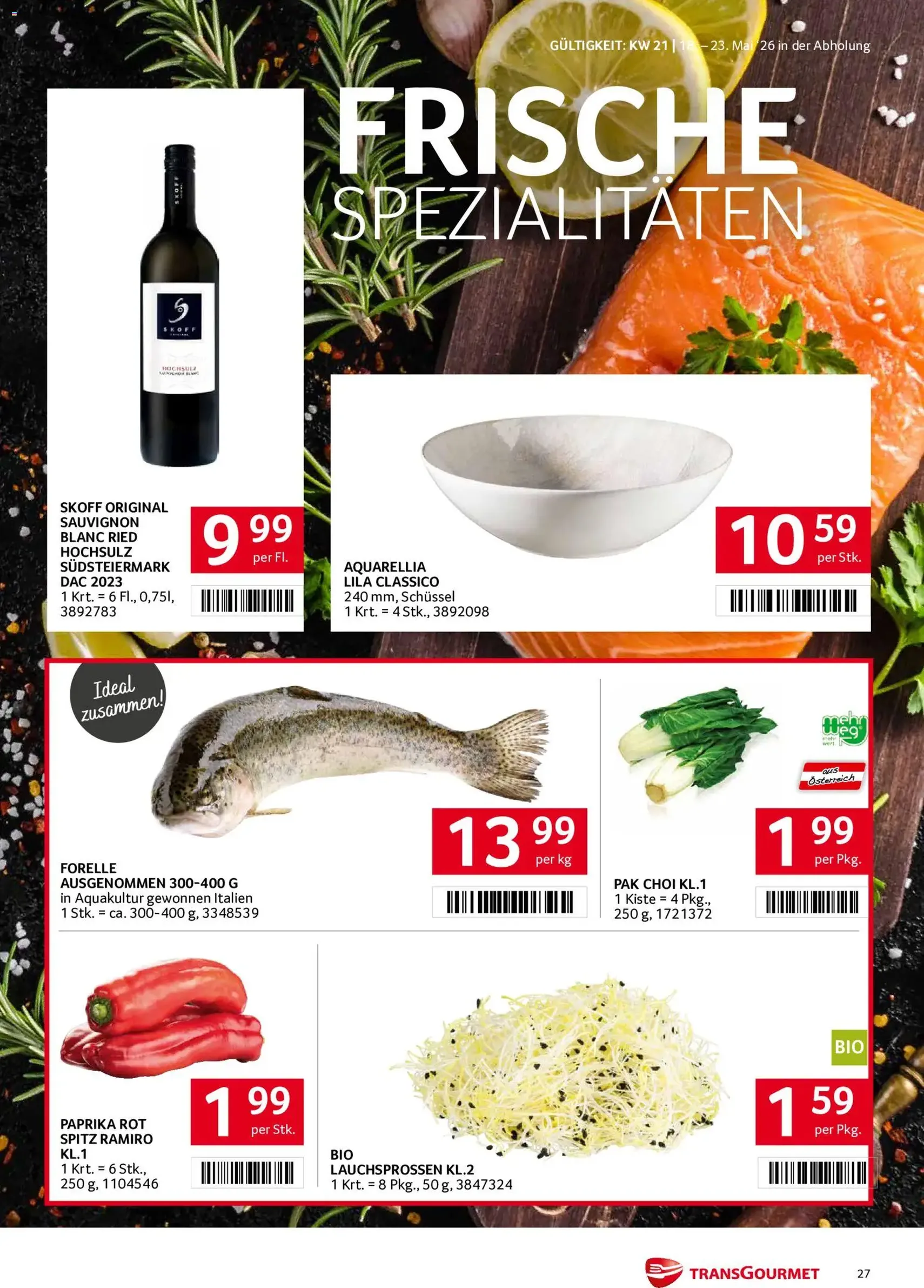 Transgourmet Flugblatt - Gültiger Prospekt ab 18.05.2026, Seite 27 von insgesamt 32