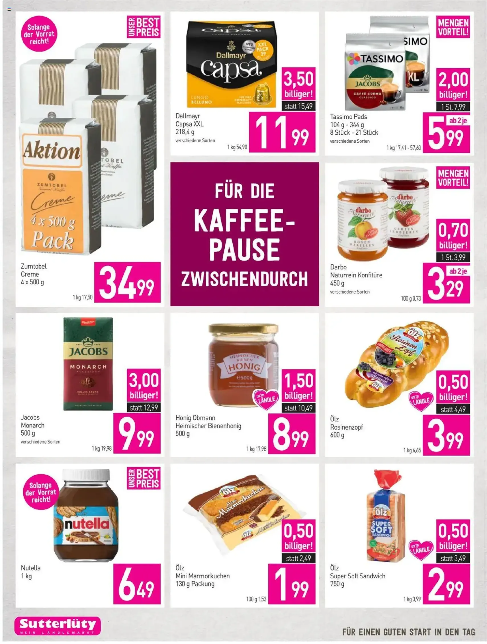 Sutterlüty Flugblatt - Gültiger Prospekt ab 11.09.2025, Seite 2 von insgesamt 20