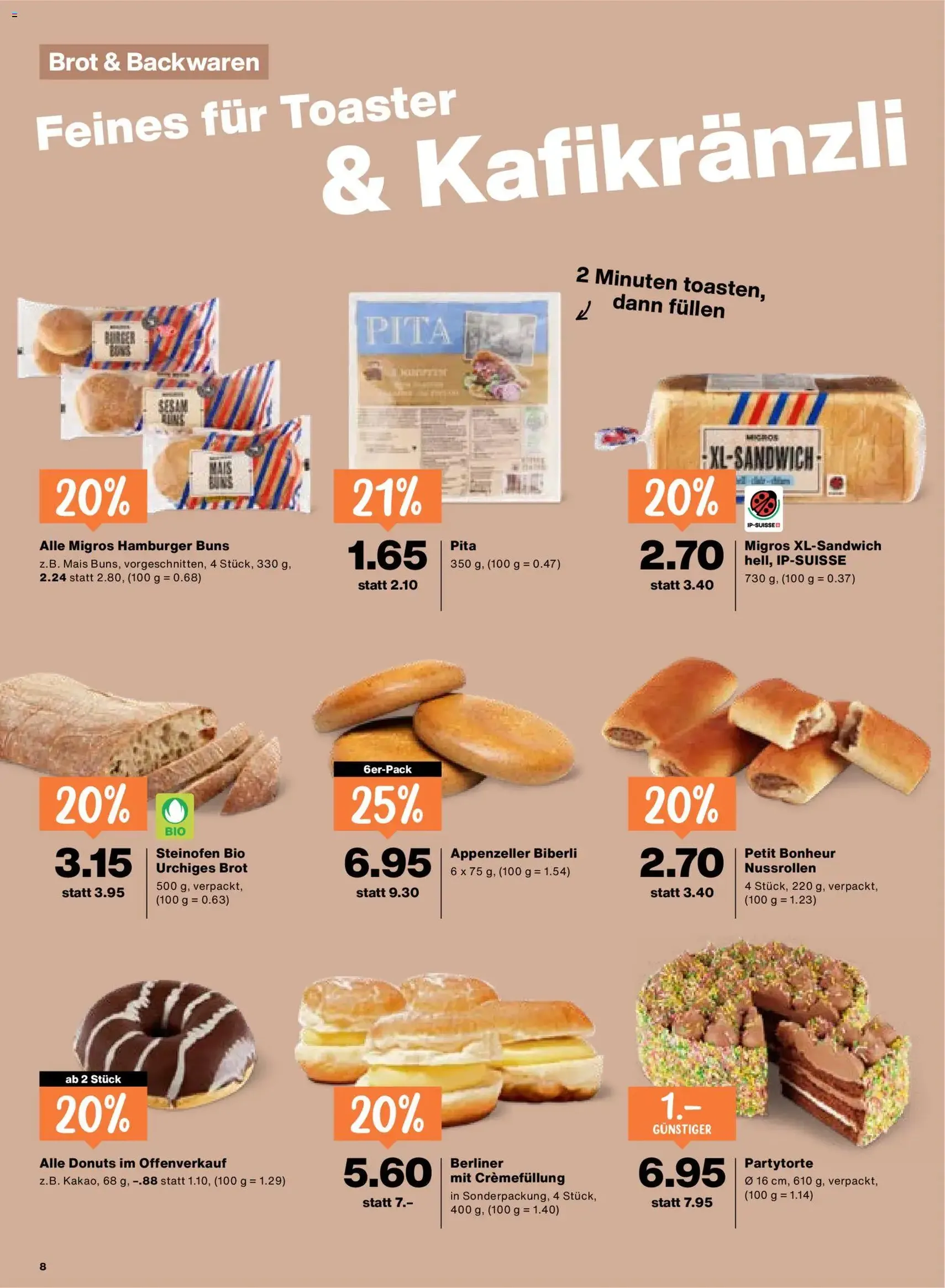 Migros aktionen - Gültiger Prospekt ab 06.08.2026, Seite 8 von insgesamt 24