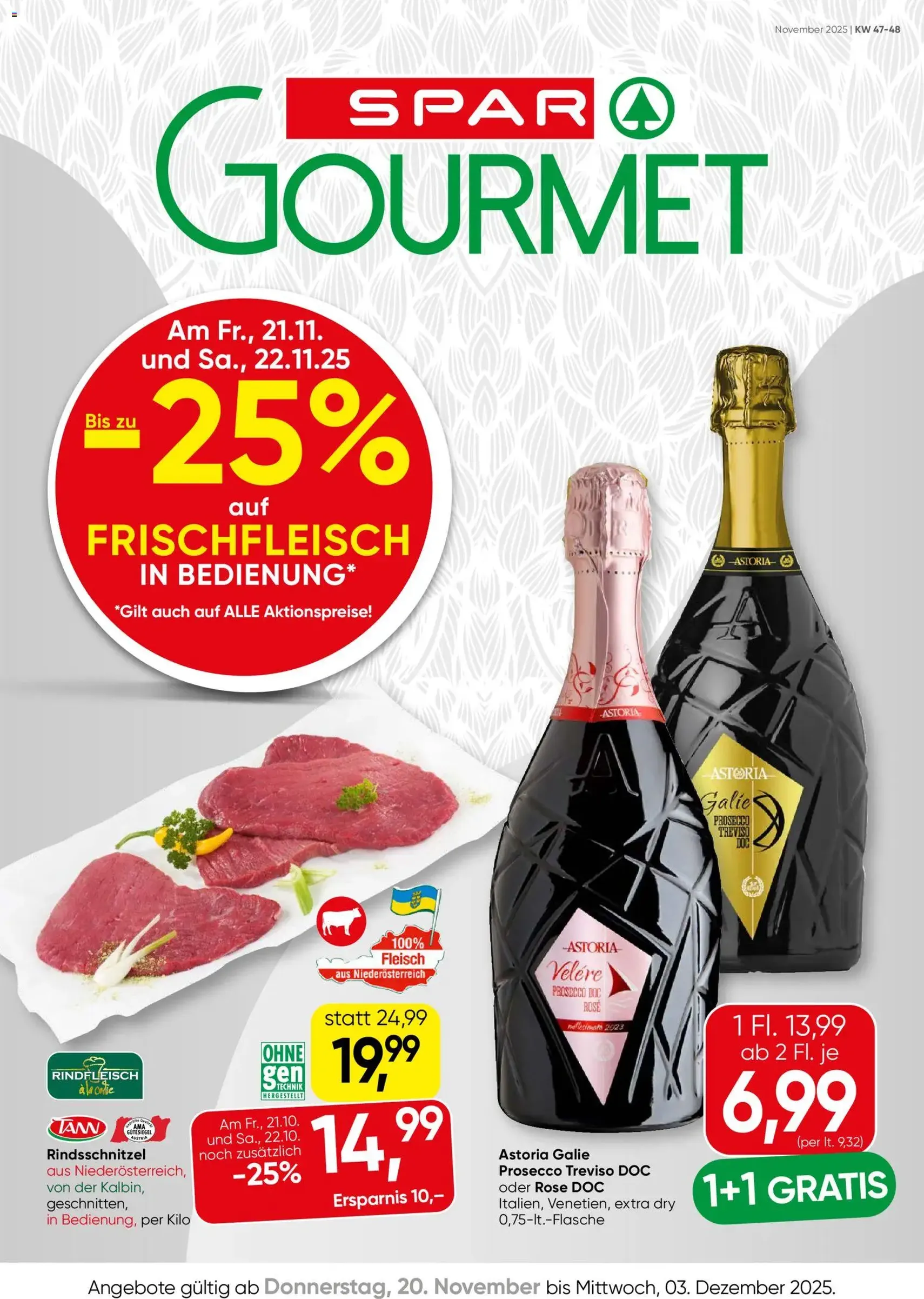 SPAR Gourmet Flugblatt - Gültiger Prospekt ab 20.11.2025, Seite 1 von insgesamt 12