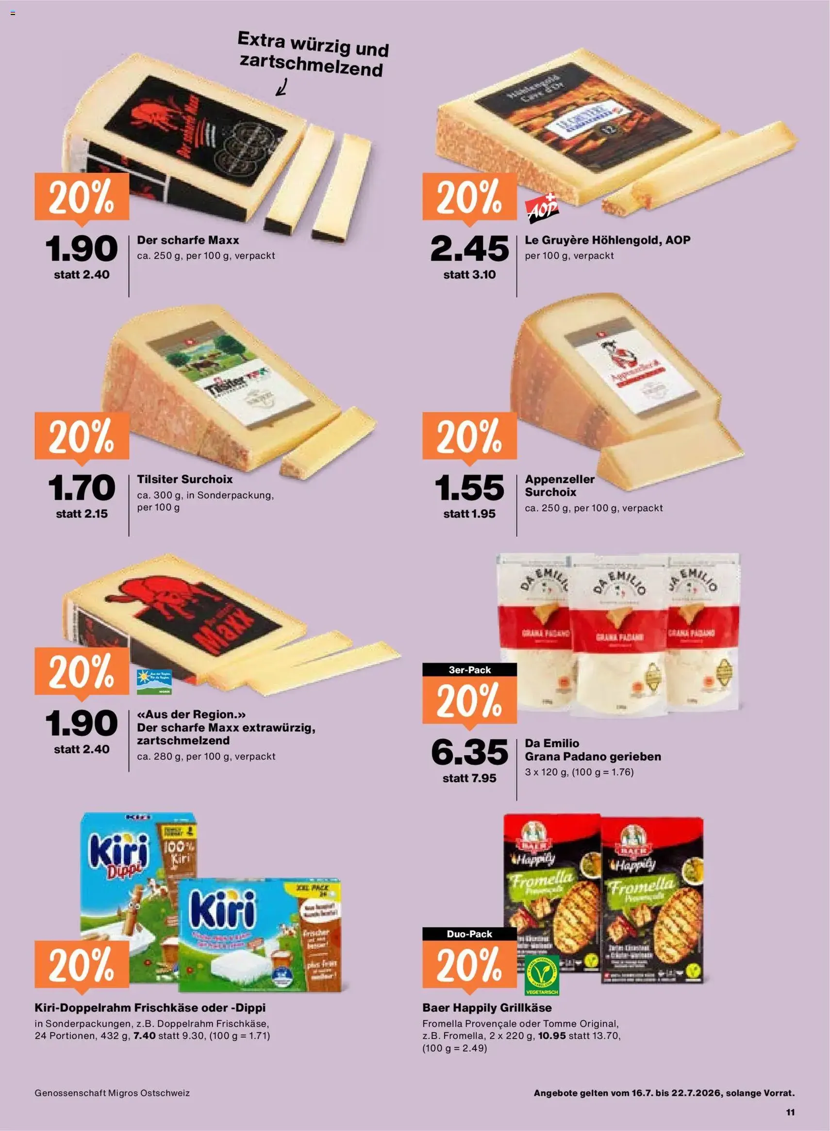 Migros aktionen - Gültiger Prospekt ab 16.07.2026, Seite 11 von insgesamt 20