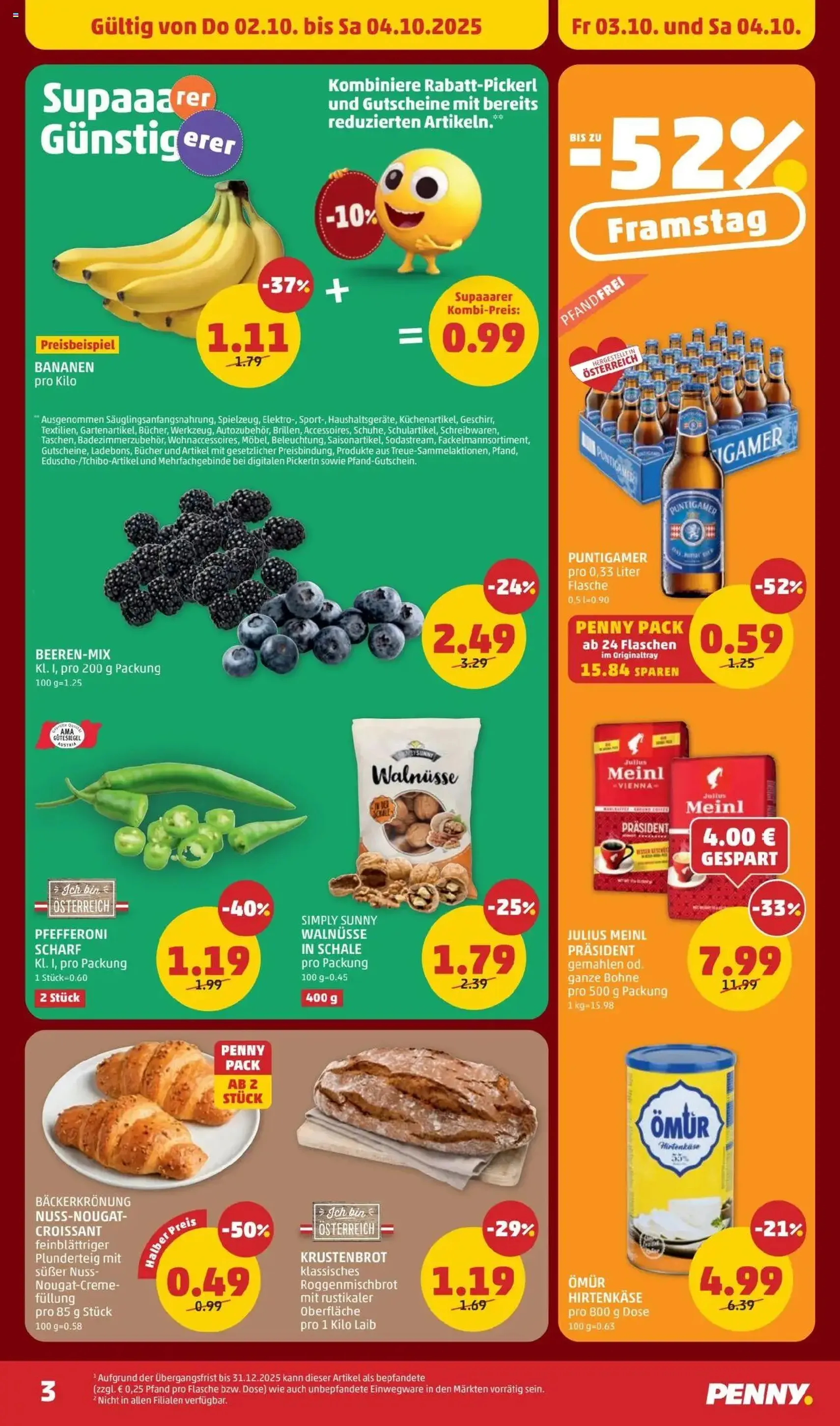 Penny Markt Flugblatt - Gültiger Prospekt ab 02.10.2025, Seite 3 von insgesamt 32