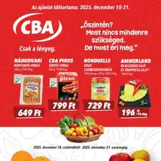 CBA Akciós újság - szórólap előnézete érvényes 2025.12.18. -tól