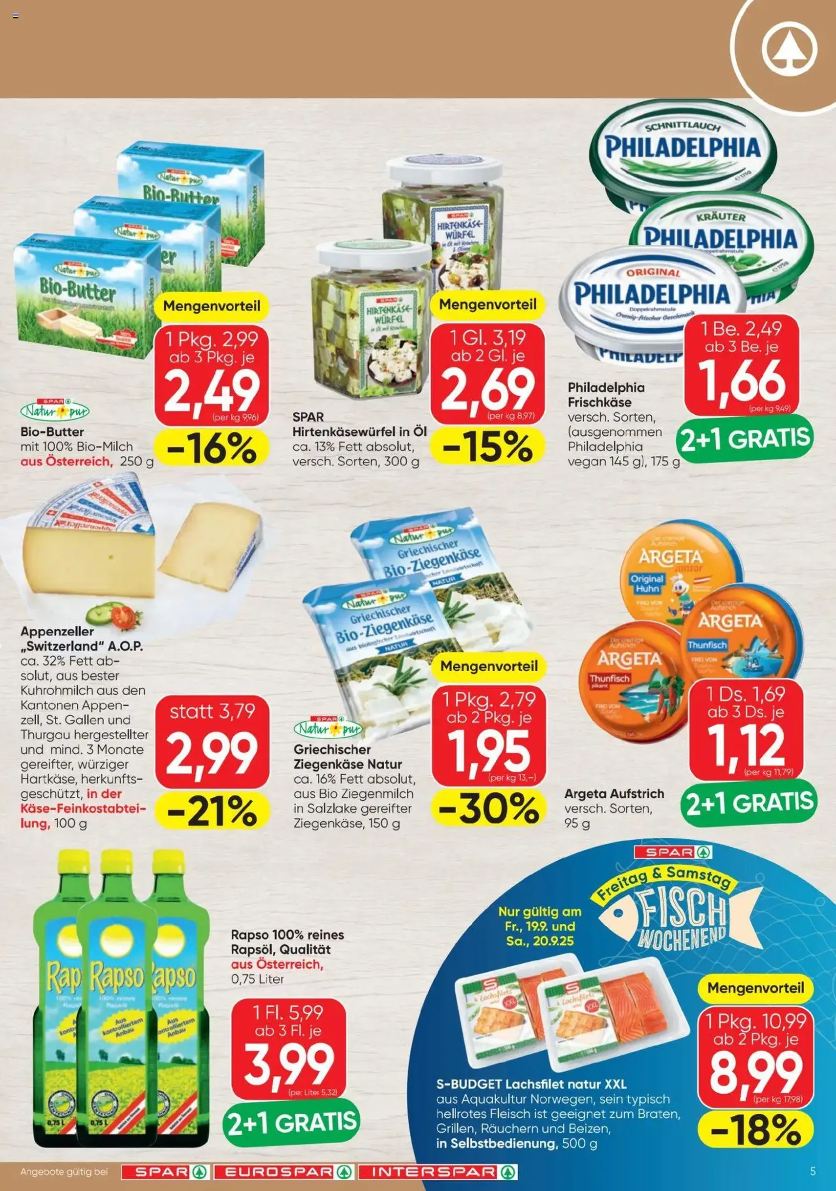Spar Flugblatt - Gültiger Prospekt ab 18.09.2025, Seite 5 von insgesamt 16 Spar Flugblatt - Gültiger Prospekt ab 18.09.2025, Seite 5 von insgesamt 16