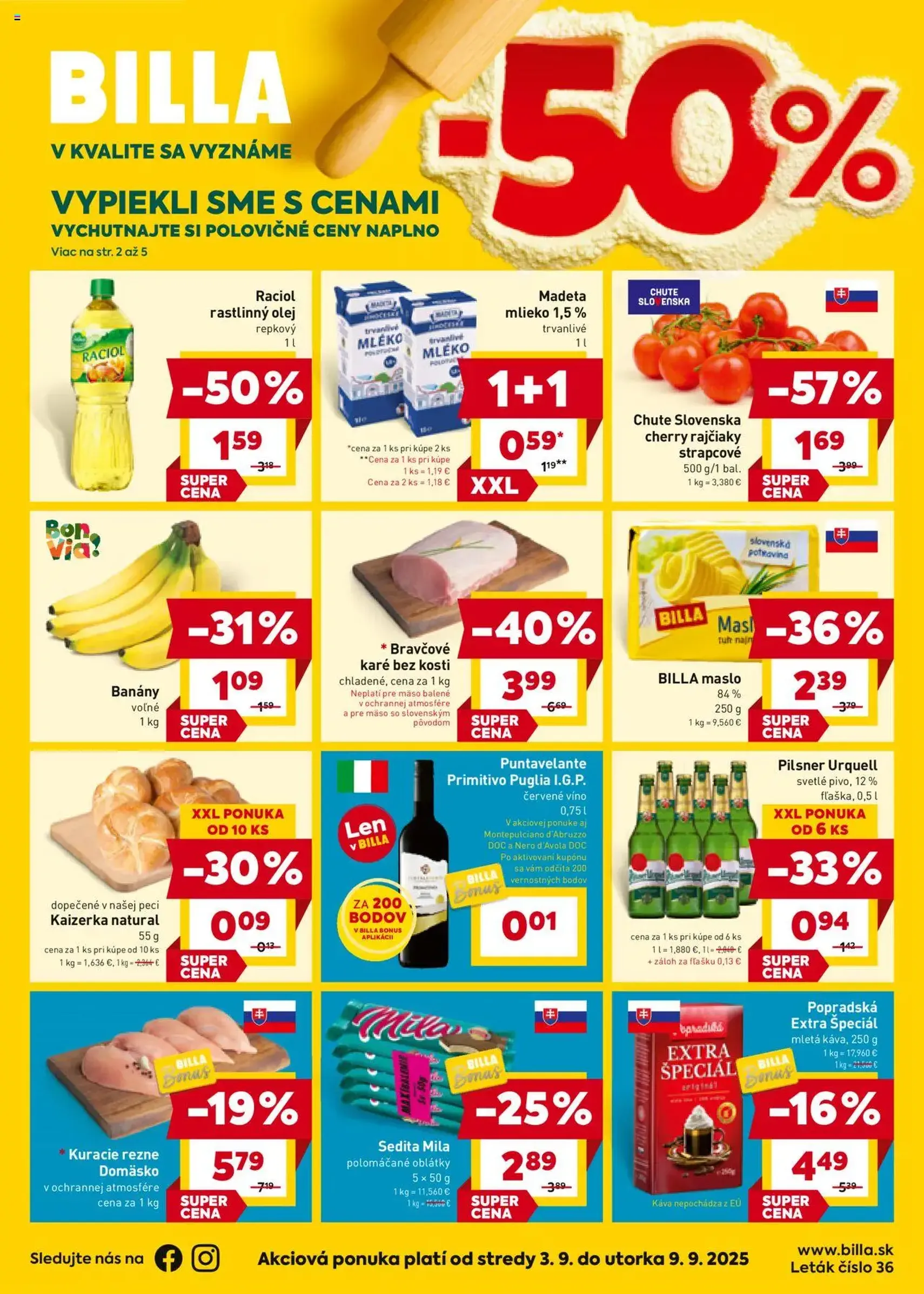 Billa leták - platný leták od 03.09.2025 strana 1 z 20 Billa leták - platný leták od 03.09.2025 strana 1 z 20