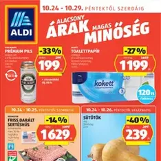 Aldi Akciós újság - szórólap előnézete érvényes 2025.10.24. -tól