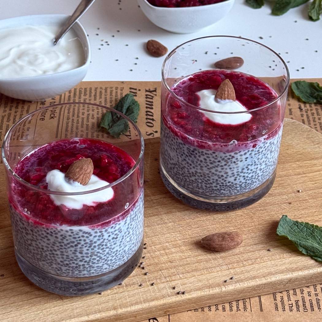 Chia pudding s ovocím