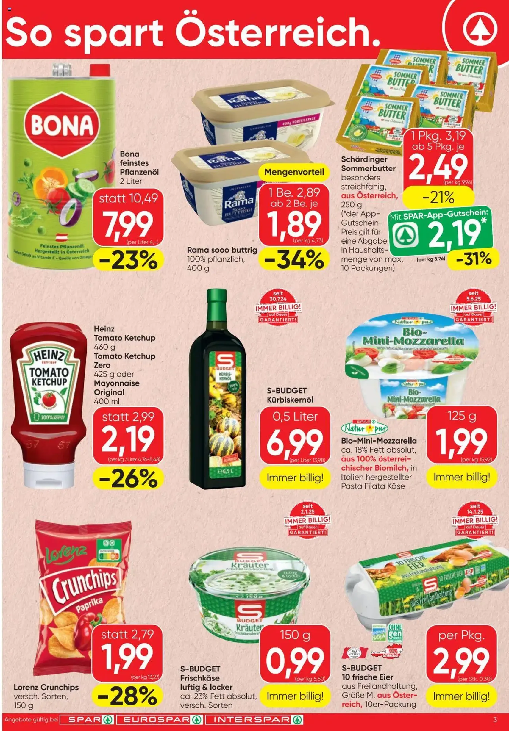 Spar Flugblatt - Gültiger Prospekt ab 31.07.2025, Seite 3 von insgesamt 20 Spar Flugblatt - Gültiger Prospekt ab 31.07.2025, Seite 3 von insgesamt 20