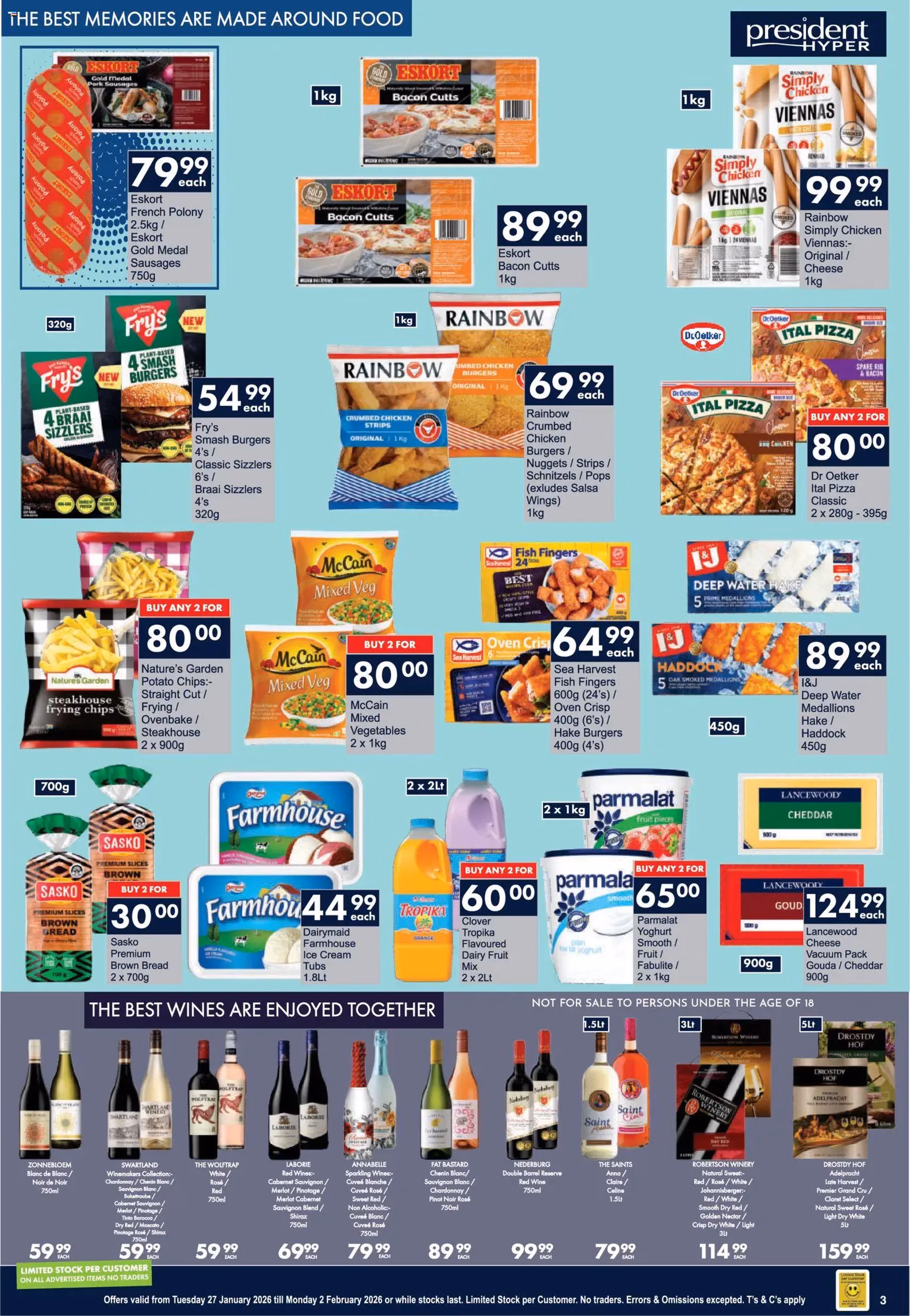 President Hyper Specials - valid flyer from 27/01/2026, page 3 of 8