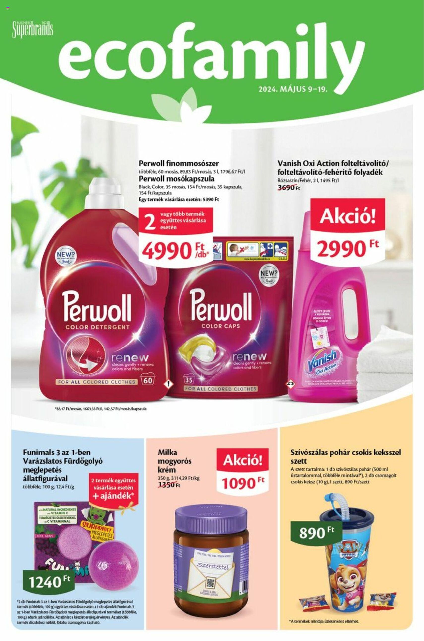 EcoFamily Akciós újság - 2024.05.09. érvényes szórólap 1 oldal 1 oldalból