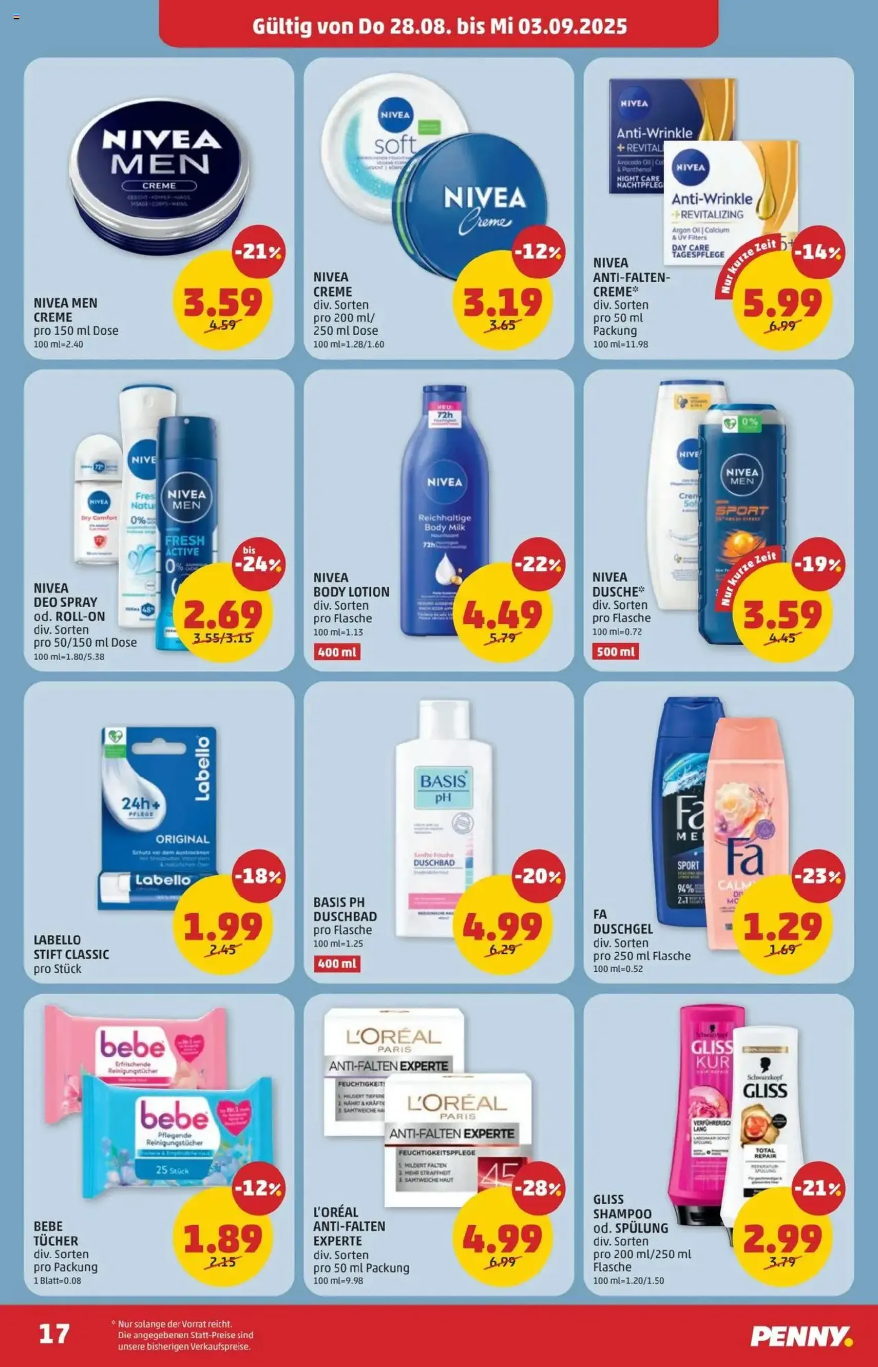 Penny Markt Flugblatt - Gültiger Prospekt ab 28.08.2025, Seite 17 von insgesamt 28 Penny Markt Flugblatt - Gültiger Prospekt ab 28.08.2025, Seite 17 von insgesamt 28