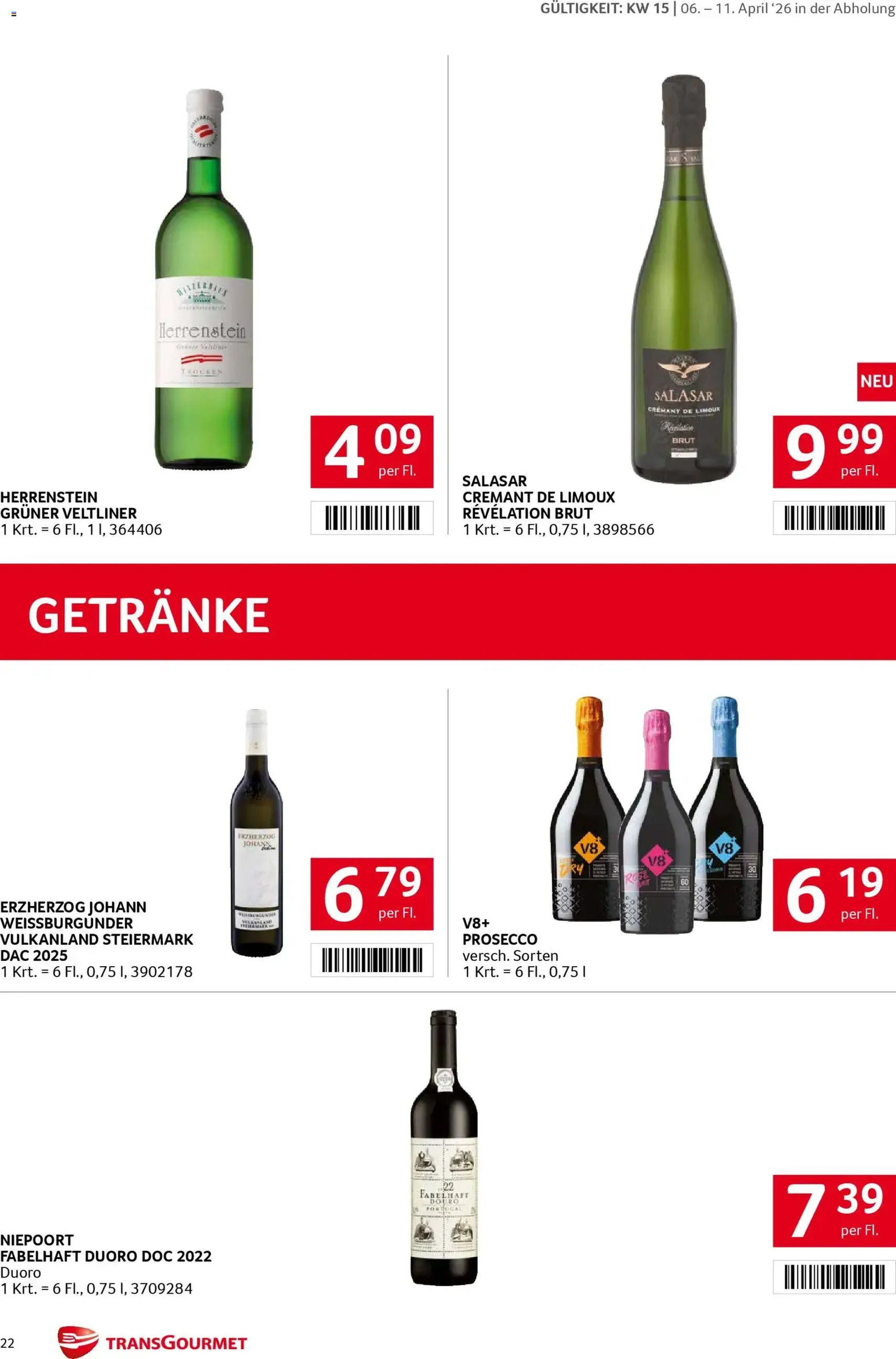 Transgourmet Flugblatt - Gültiger Prospekt ab 06.04.2026, Seite 22 von insgesamt 32