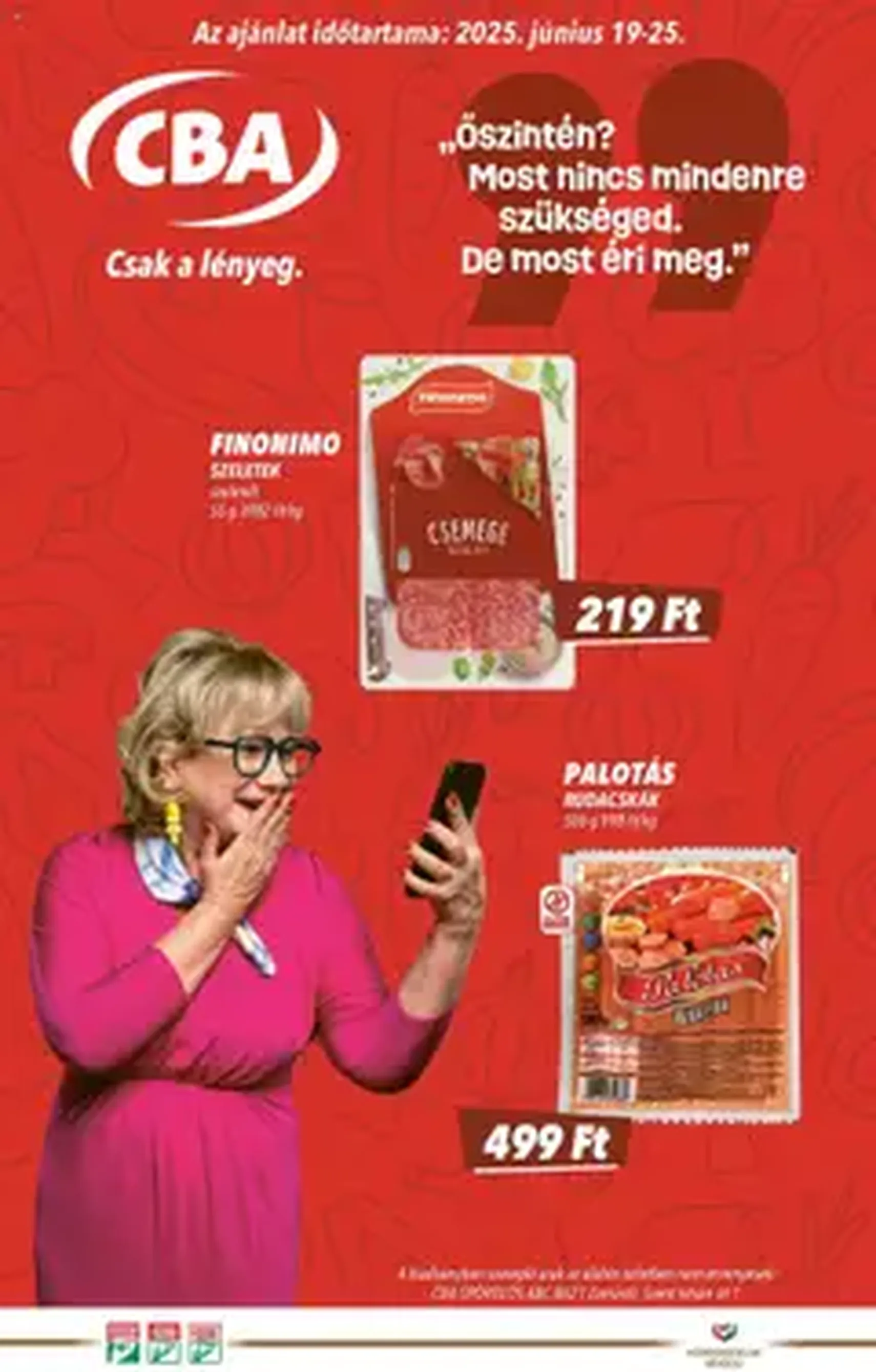 CBA Akciós újság - 2025.06.19. érvényes szórólap 1 oldal 1 oldalból