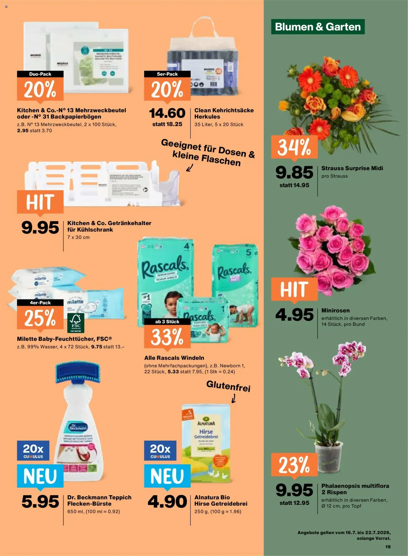 Migros aktionen - Gültiger Prospekt ab 16.07.2026, Seite 19 von insgesamt 20