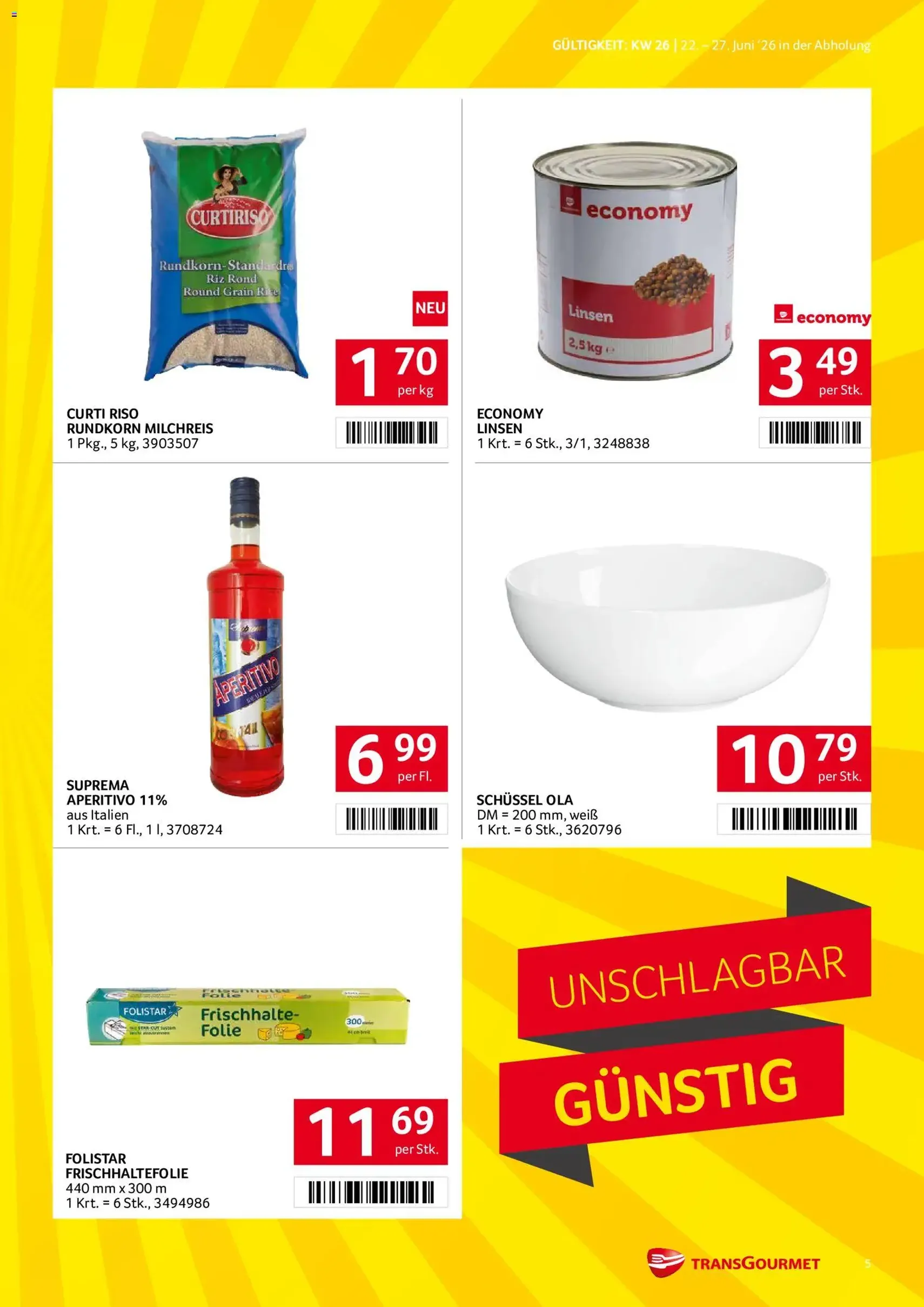 Transgourmet Flugblatt - Gültiger Prospekt ab 22.06.2026, Seite 5 von insgesamt 31