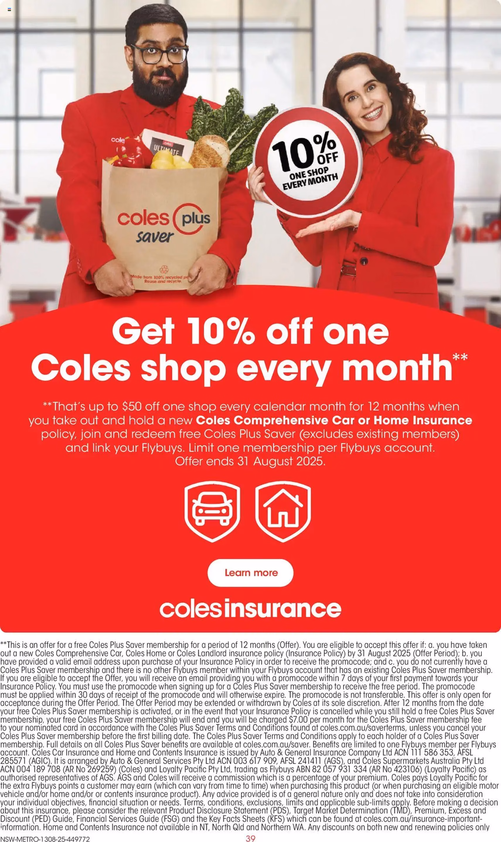 Coles Catalogue NSW - valid flyer from 13/08/2025, page 39 of 49 Coles Catalogue NSW - valid flyer from 13/08/2025, page 39 of 49