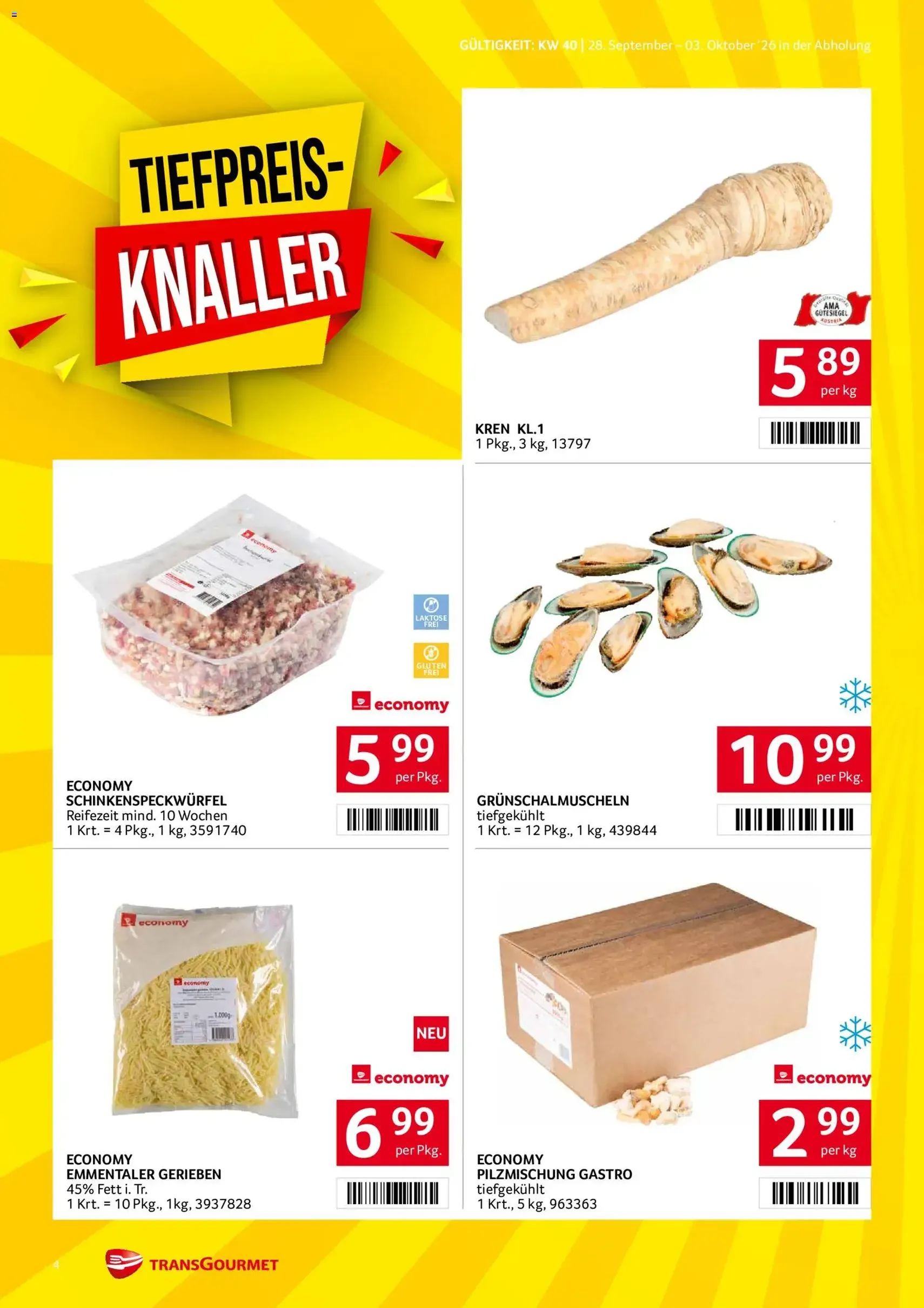 Transgourmet Flugblatt - Gültiger Prospekt ab 28.09.2026, Seite 4 von insgesamt 28