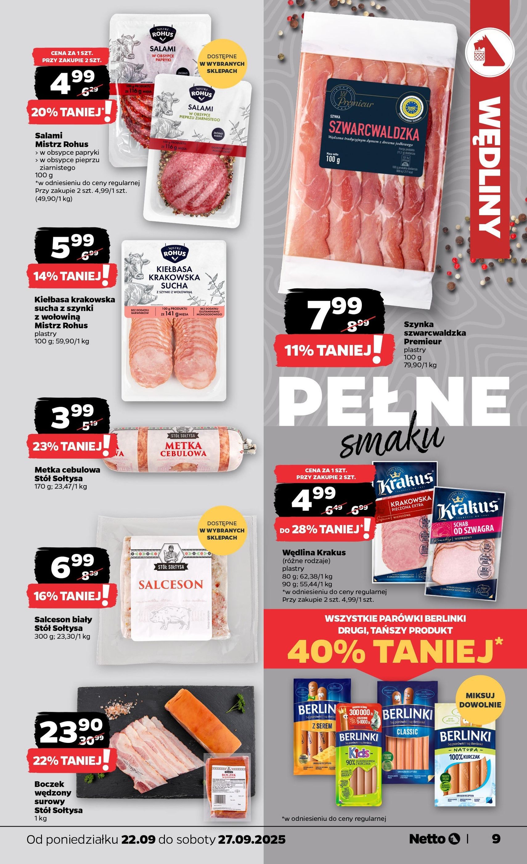 Netto gazetka - Spożywcza - ważny gazetka od 22.09.2025 strona 9 z 37