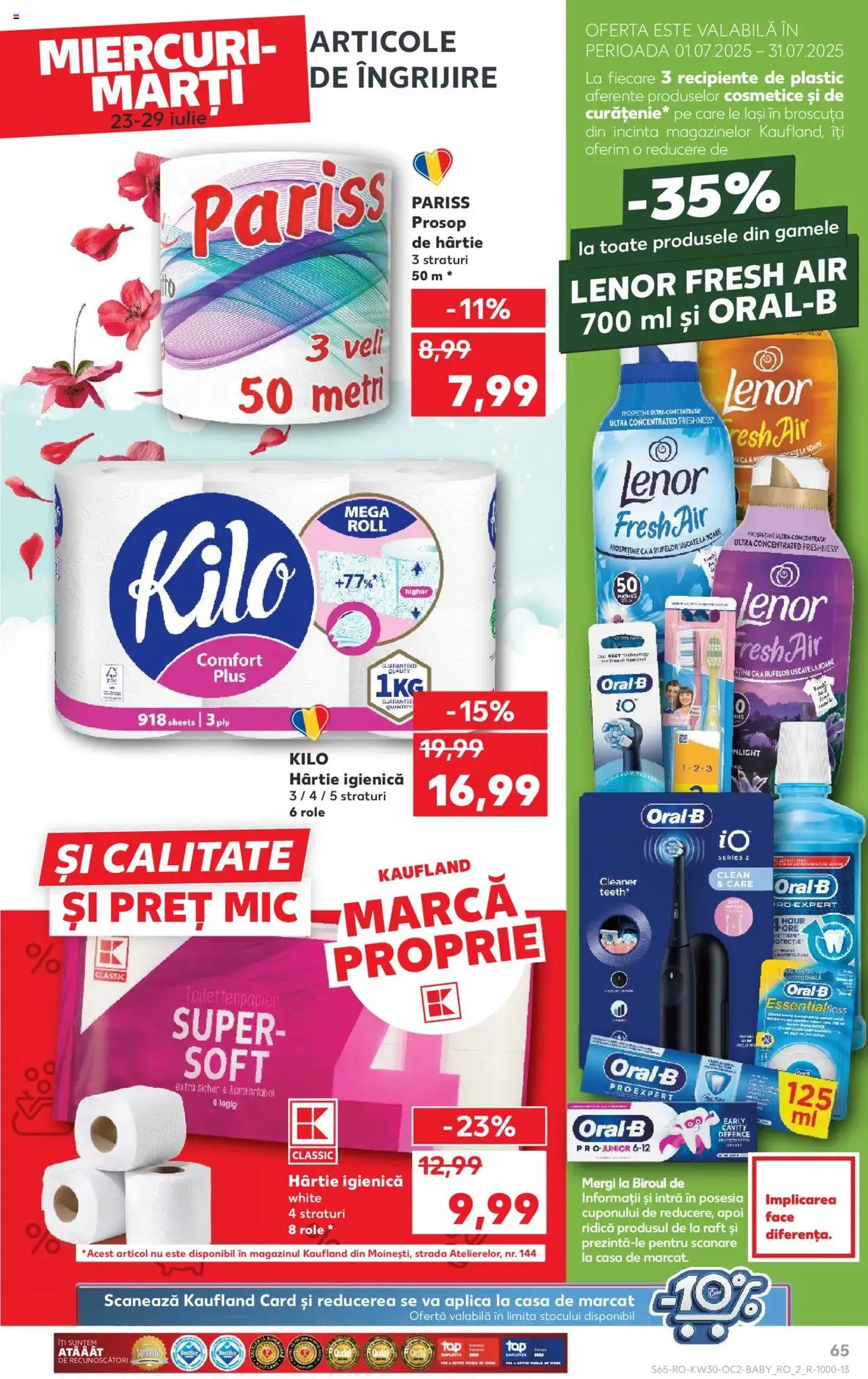 Kaufland RO - București - 2025.07.23. érvényes szórólap 65 oldal 72 oldalból Kaufland RO - București - 2025.07.23. érvényes szórólap 65 oldal 72 oldalból