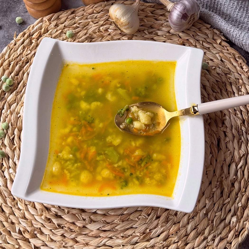 Rýchla zeleninová s krupicovými haluškami