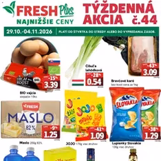 Fresh leták - náhľad letáku platný od 29.10.2026