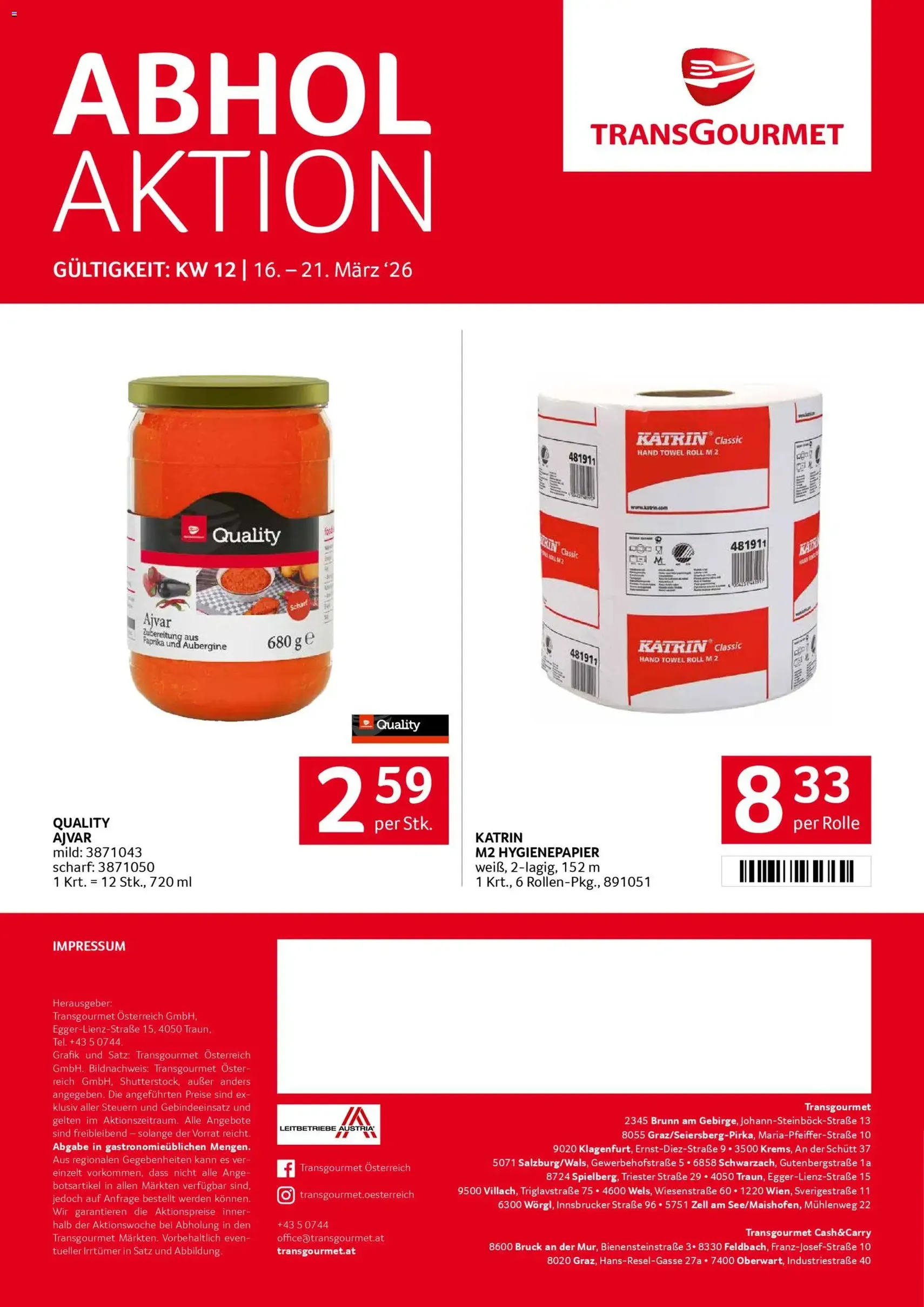 Transgourmet Flugblatt - Gültiger Prospekt ab 16.03.2026, Seite 36 von insgesamt 36