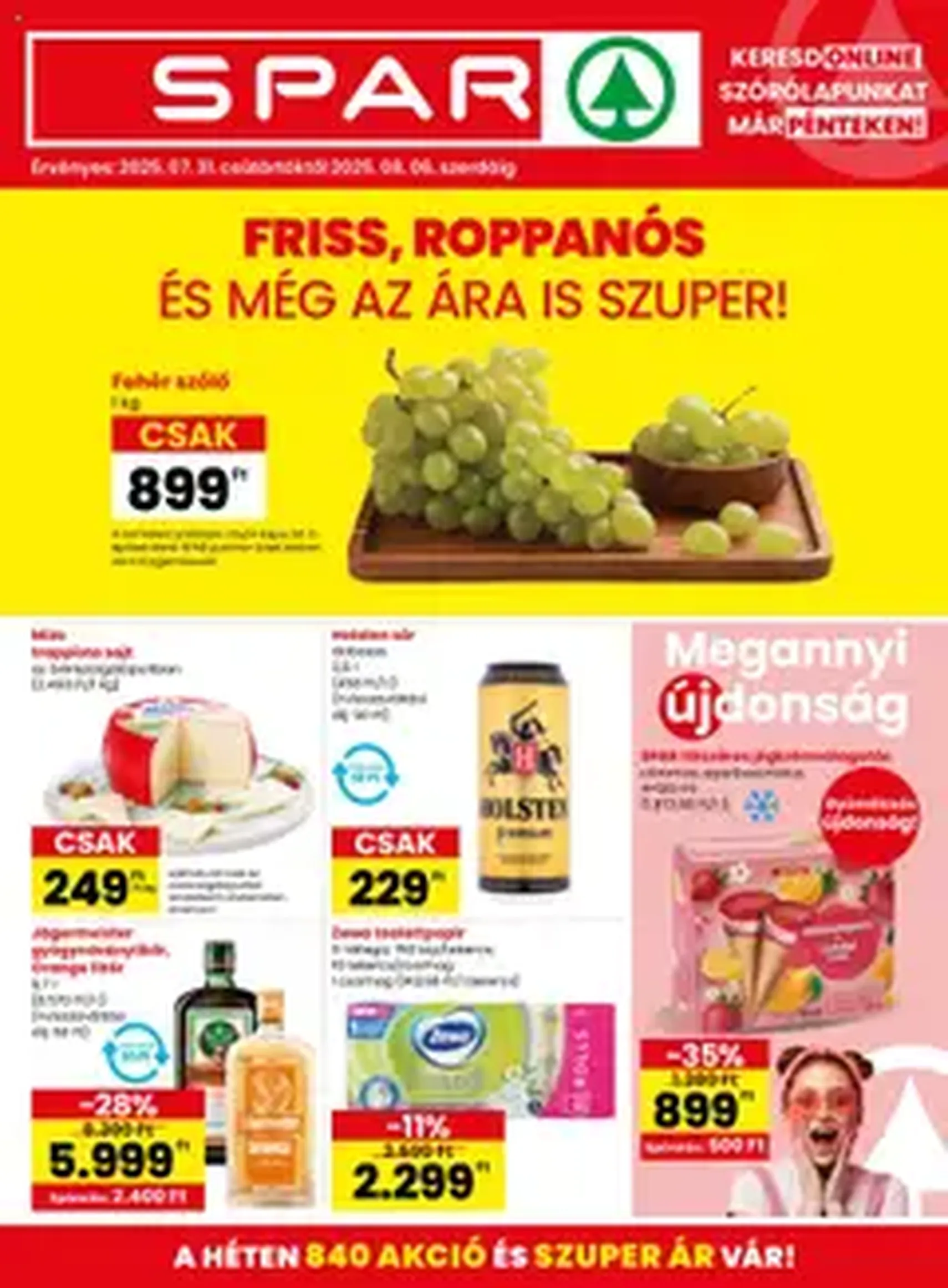 Spar Akciós újság - 2025.07.31. érvényes szórólap 1 oldal 1 oldalból