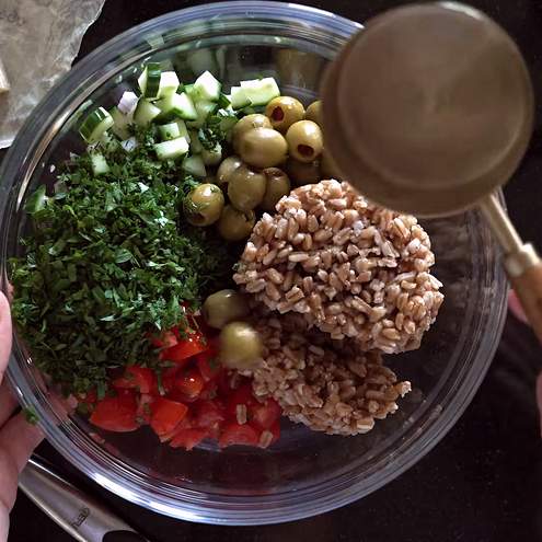 Insalata di farro fredda - procedimento 1