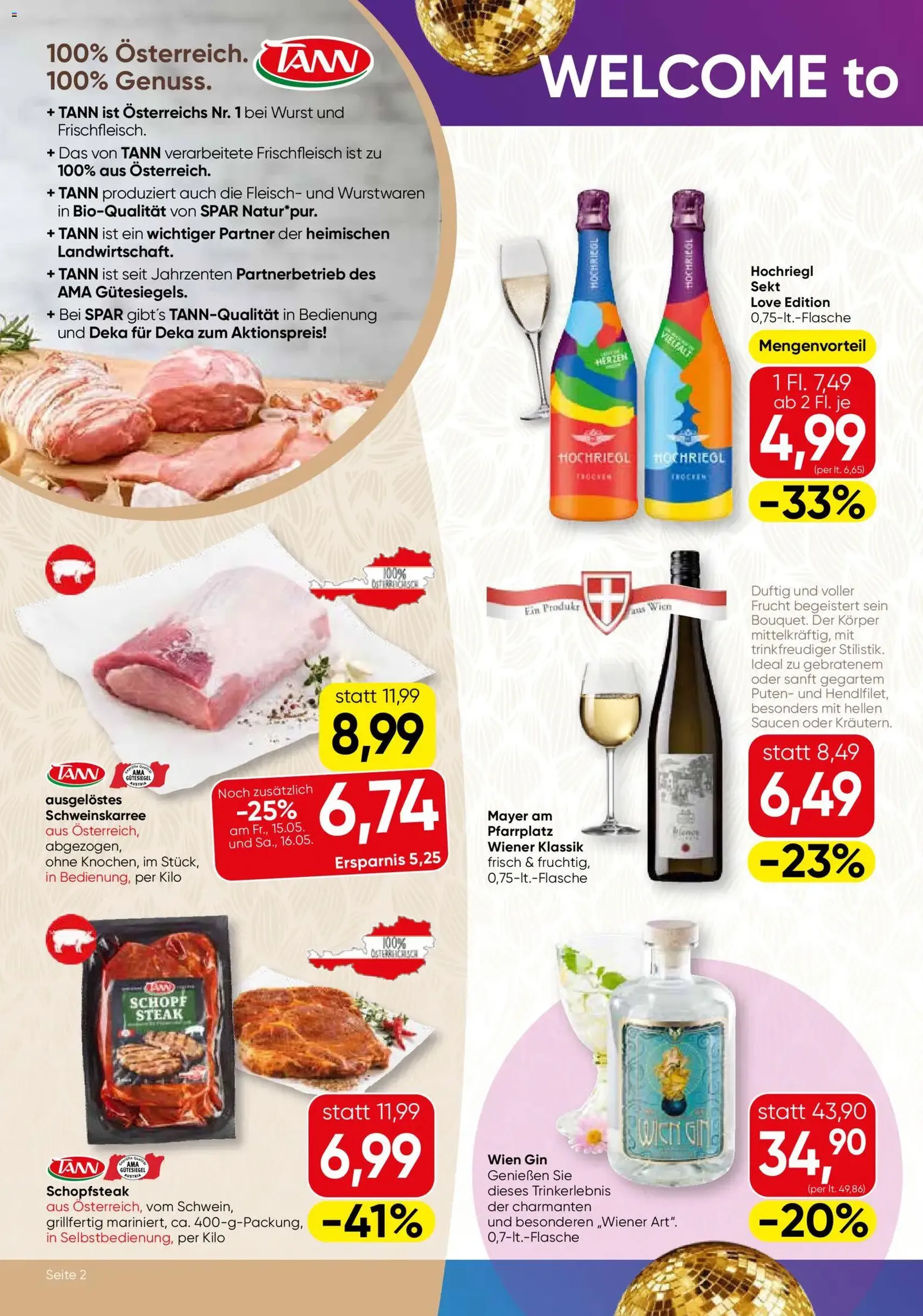 SPAR Gourmet Flugblatt - Gültiger Prospekt ab 13.05.2026, Seite 2 von insgesamt 8