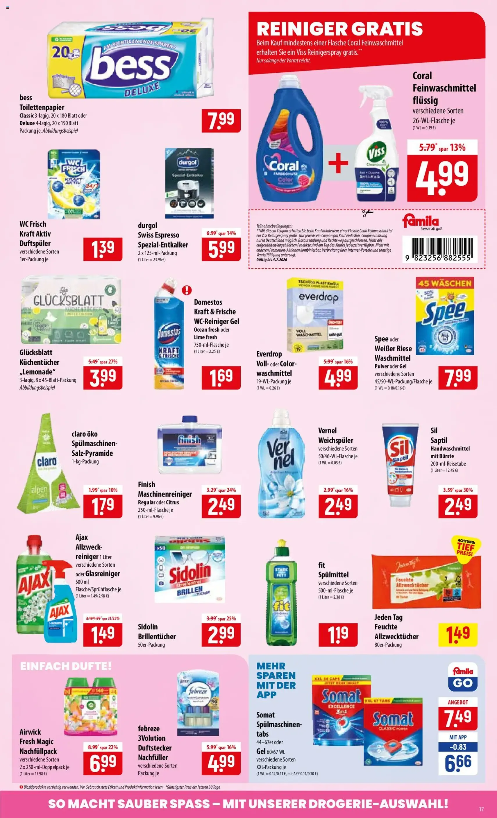 Famila Prospekt - Gültiger Prospekt ab 29.06.2026, Seite 17 von insgesamt 24