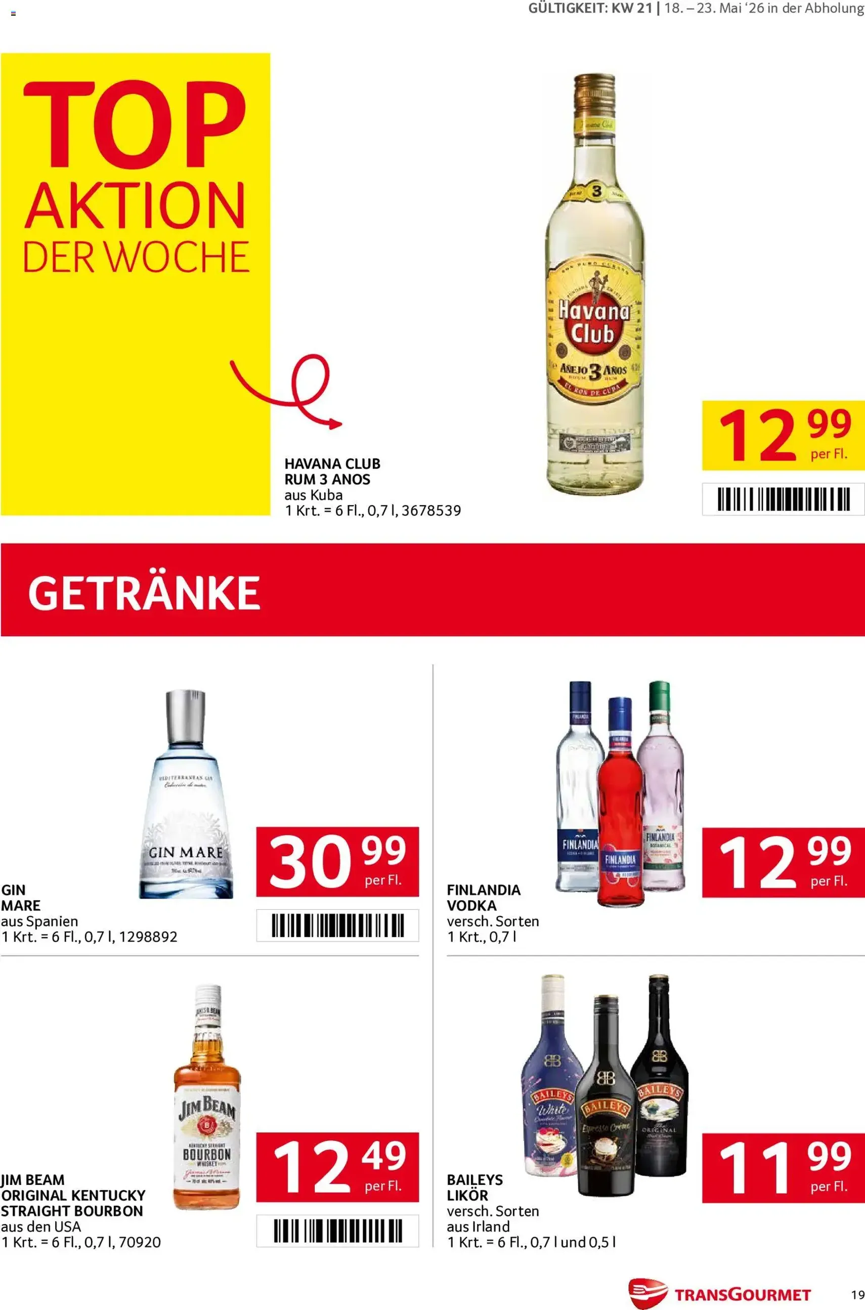 Transgourmet Flugblatt - Gültiger Prospekt ab 18.05.2026, Seite 19 von insgesamt 32