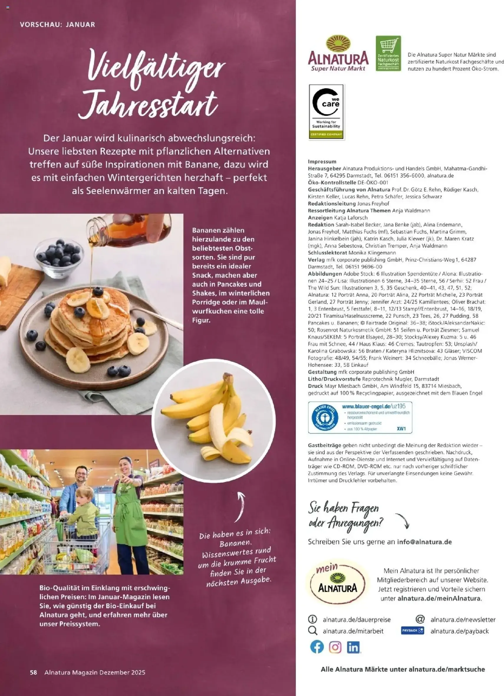 Alnatura Prospekt - Gültiger Prospekt ab 01.12.2025, Seite 62 von insgesamt 64