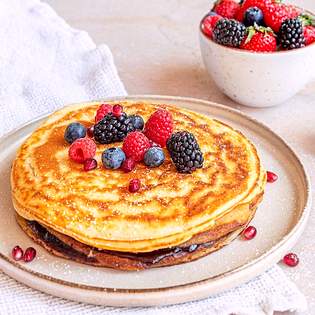 Recipe preview How to make Mixed Frozen Berry Pancakes from Scratch
