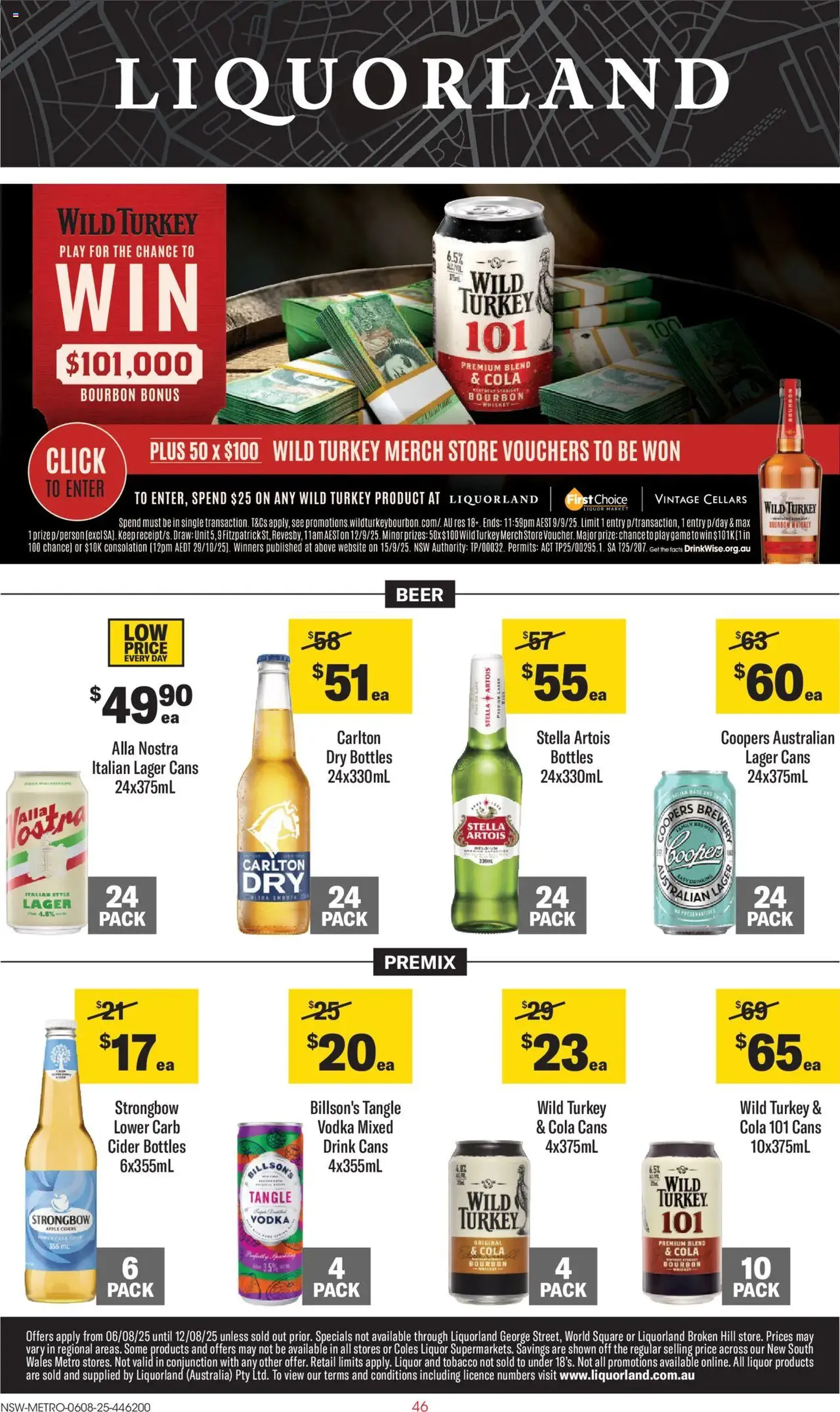 Liquorland Catalogue NSW - valid flyer from 06/08/2025, page 1 of 2