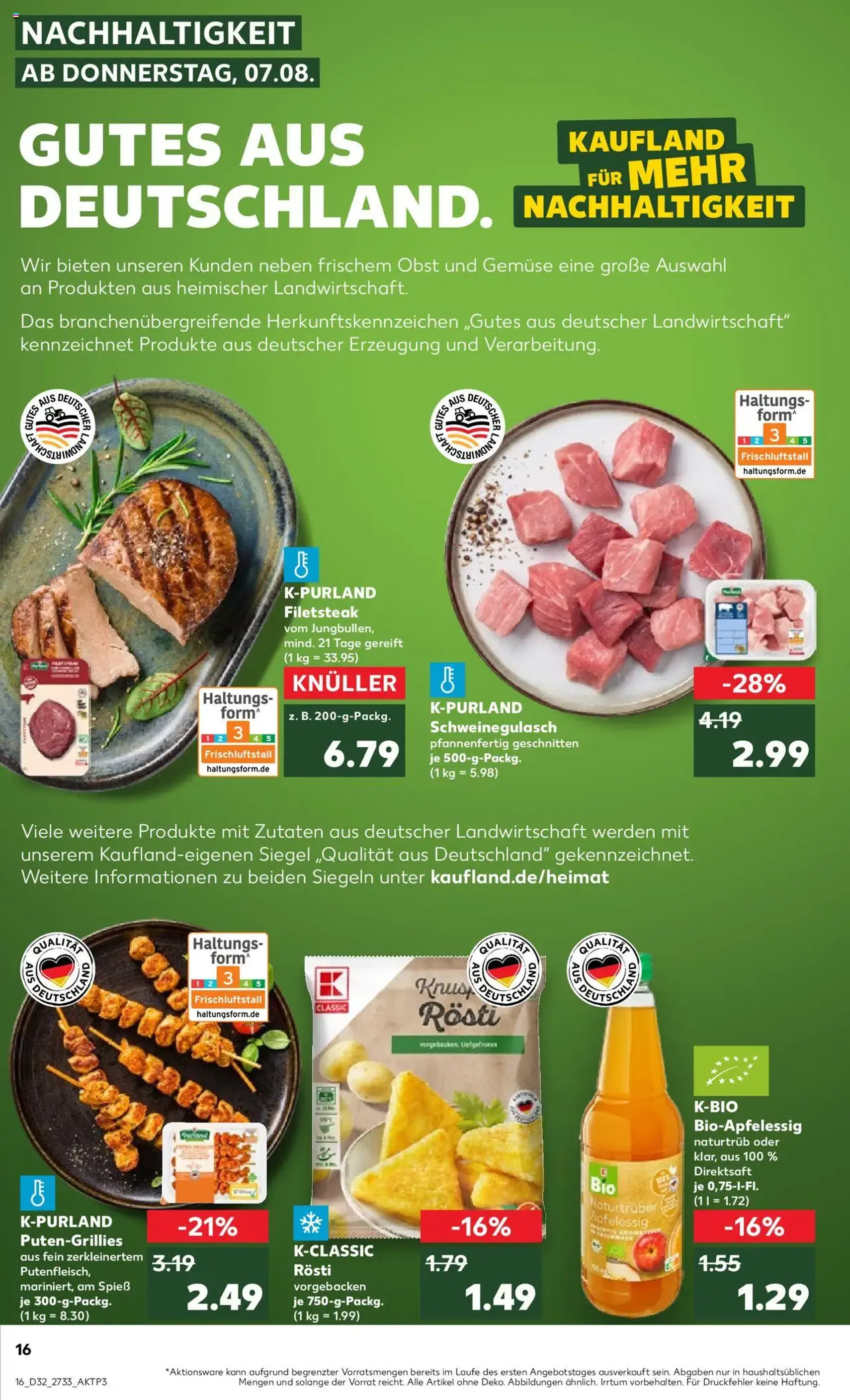 Kaufland Prospekt - Gültiger Prospekt ab 07.08.2025, Seite 16 von insgesamt 60 Kaufland Prospekt - Gültiger Prospekt ab 07.08.2025, Seite 16 von insgesamt 60