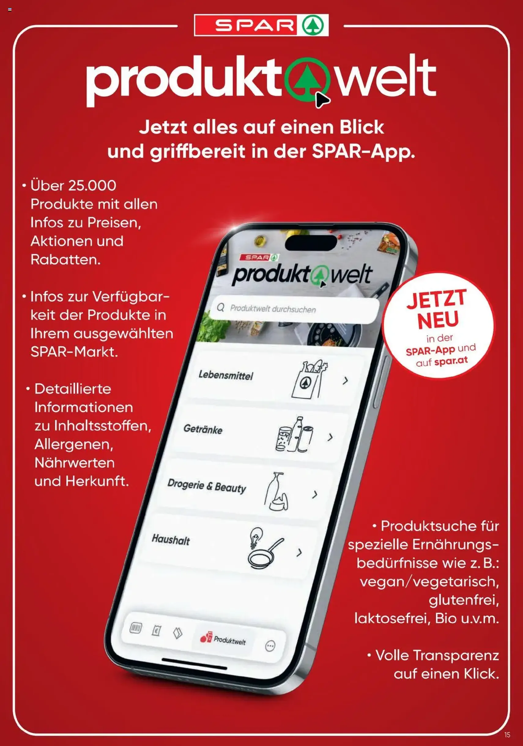 Spar Flugblatt - Gültiger Prospekt ab 25.09.2025, Seite 15 von insgesamt 24