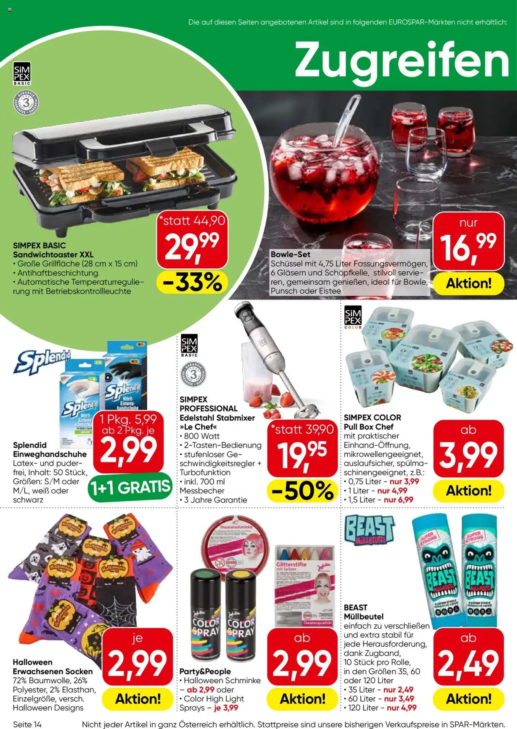 Eurospar Flugblatt - Gültiger Prospekt ab 25.09.2025, Seite 14 von insgesamt 16