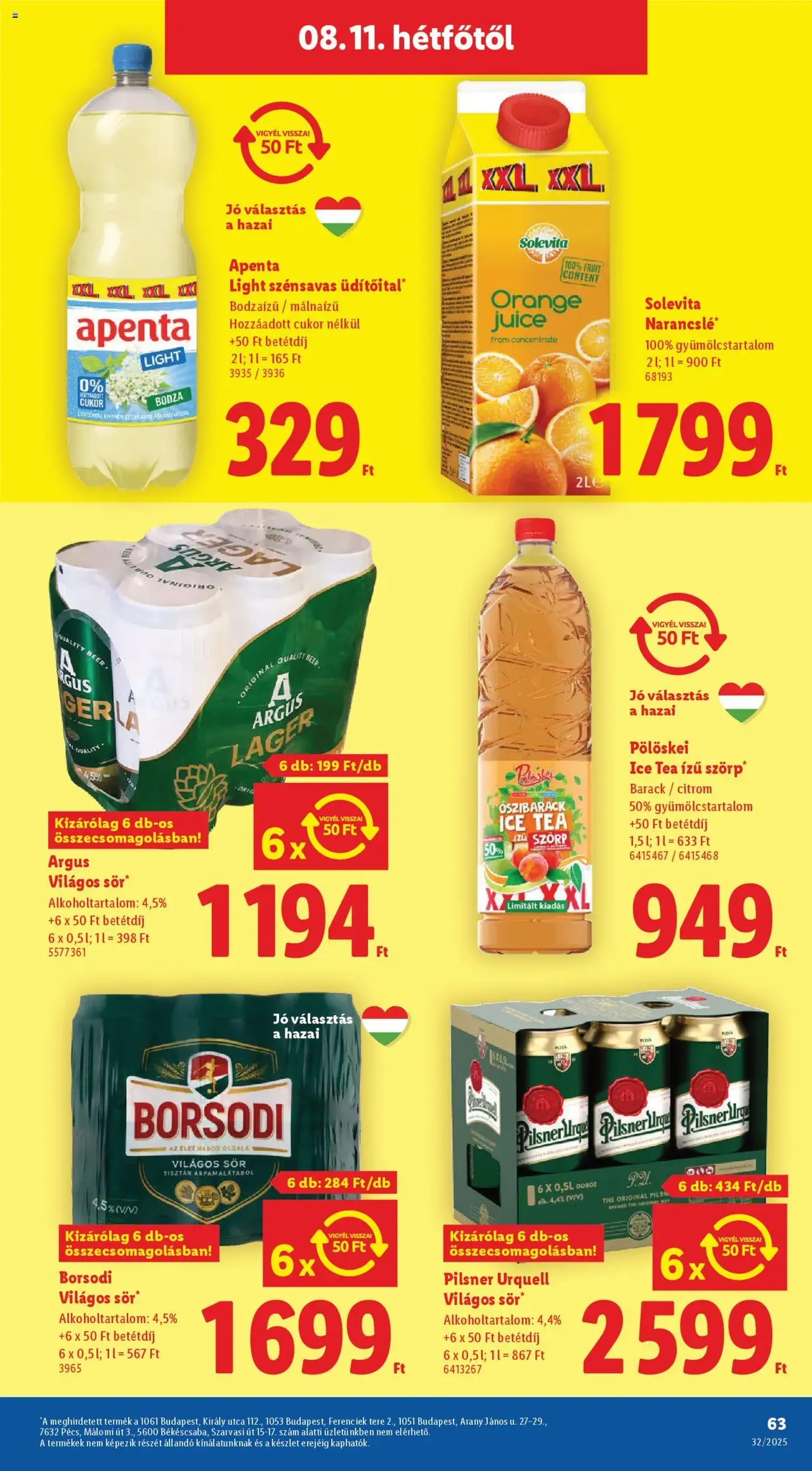 Lidl Akciós újság - 2025.08.07. érvényes szórólap 63 oldal 66 oldalból Lidl Akciós újság - 2025.08.07. érvényes szórólap 63 oldal 66 oldalból