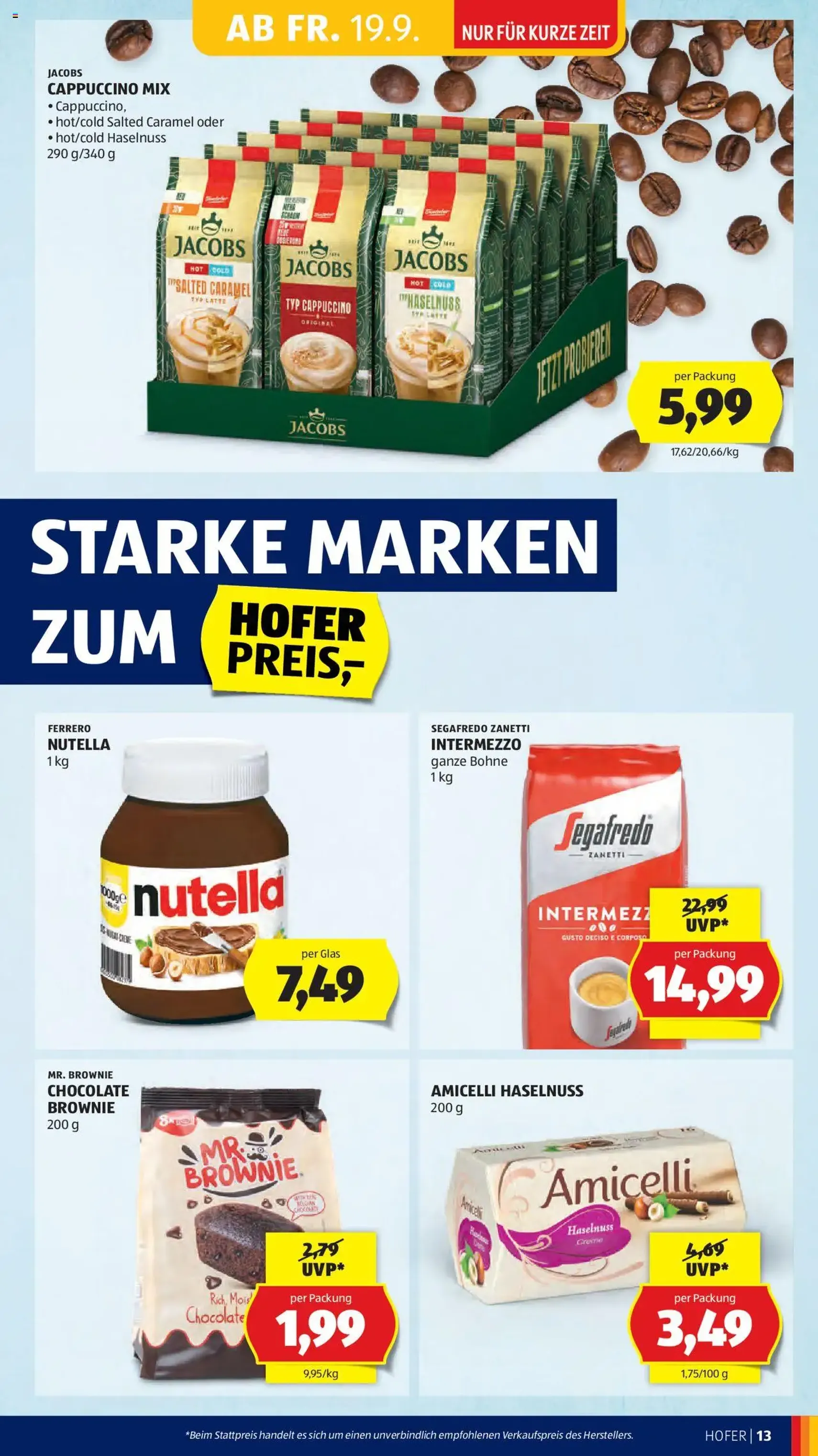 Hofer Flugblatt - Gültiger Prospekt ab 19.09.2025, Seite 15 von insgesamt 49