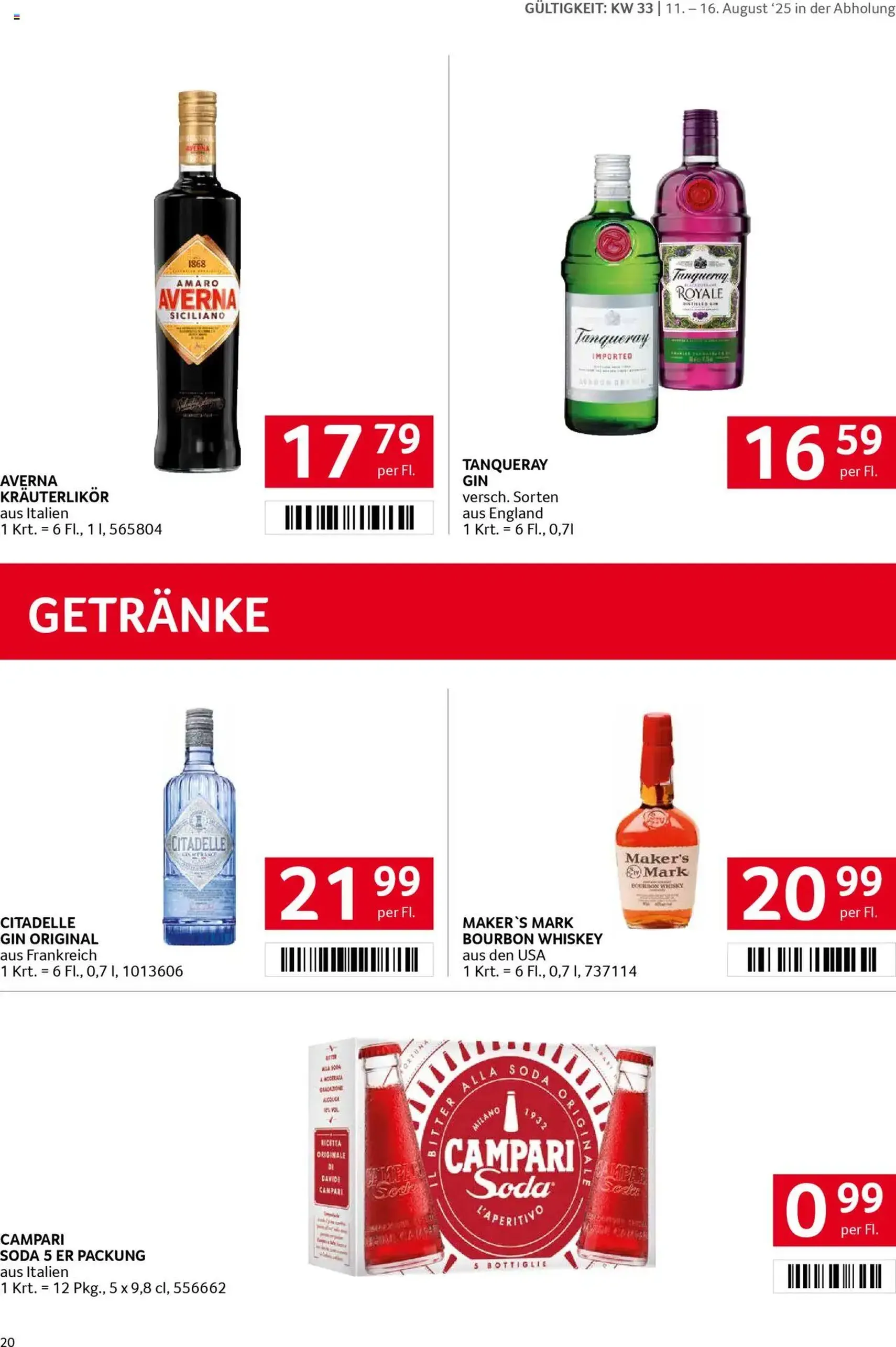 Transgourmet Flugblatt - Gültiger Prospekt ab 10.08.2025, Seite 20 von insgesamt 32 Transgourmet Flugblatt - Gültiger Prospekt ab 10.08.2025, Seite 20 von insgesamt 32