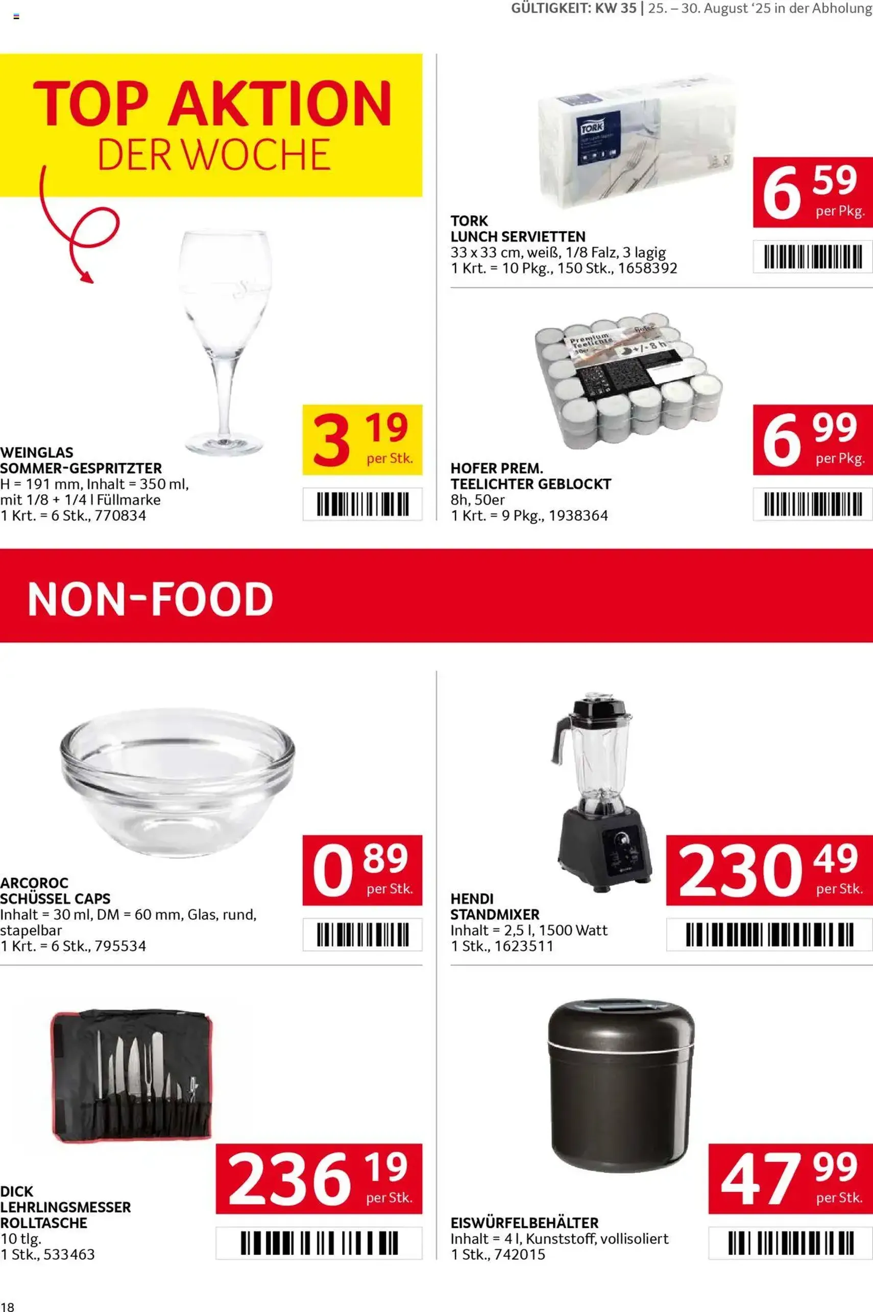 Transgourmet Flugblatt - Gültiger Prospekt ab 24.08.2025, Seite 18 von insgesamt 28 Transgourmet Flugblatt - Gültiger Prospekt ab 24.08.2025, Seite 18 von insgesamt 28
