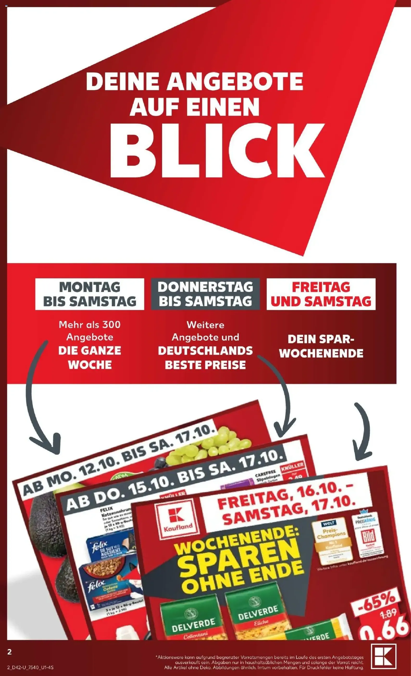Kaufland Prospekt - Gültiger Prospekt ab 12.10.2026, Seite 2 von insgesamt 74