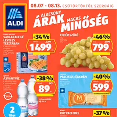Aldi Akciós újság - szórólap előnézete érvényes 2025.08.07. -tól