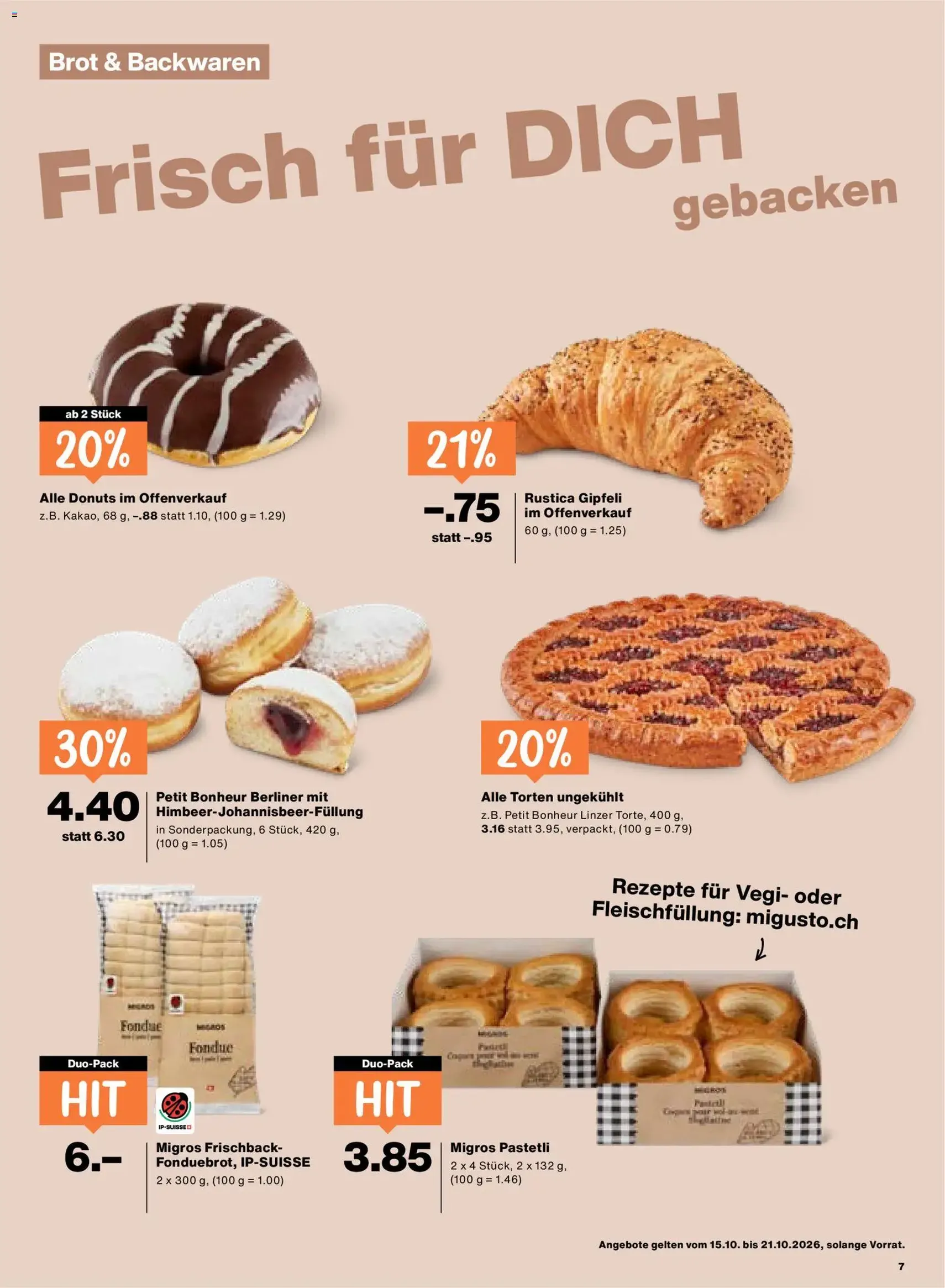 Migros aktionen - Gültiger Prospekt ab 15.10.2026, Seite 7 von insgesamt 24