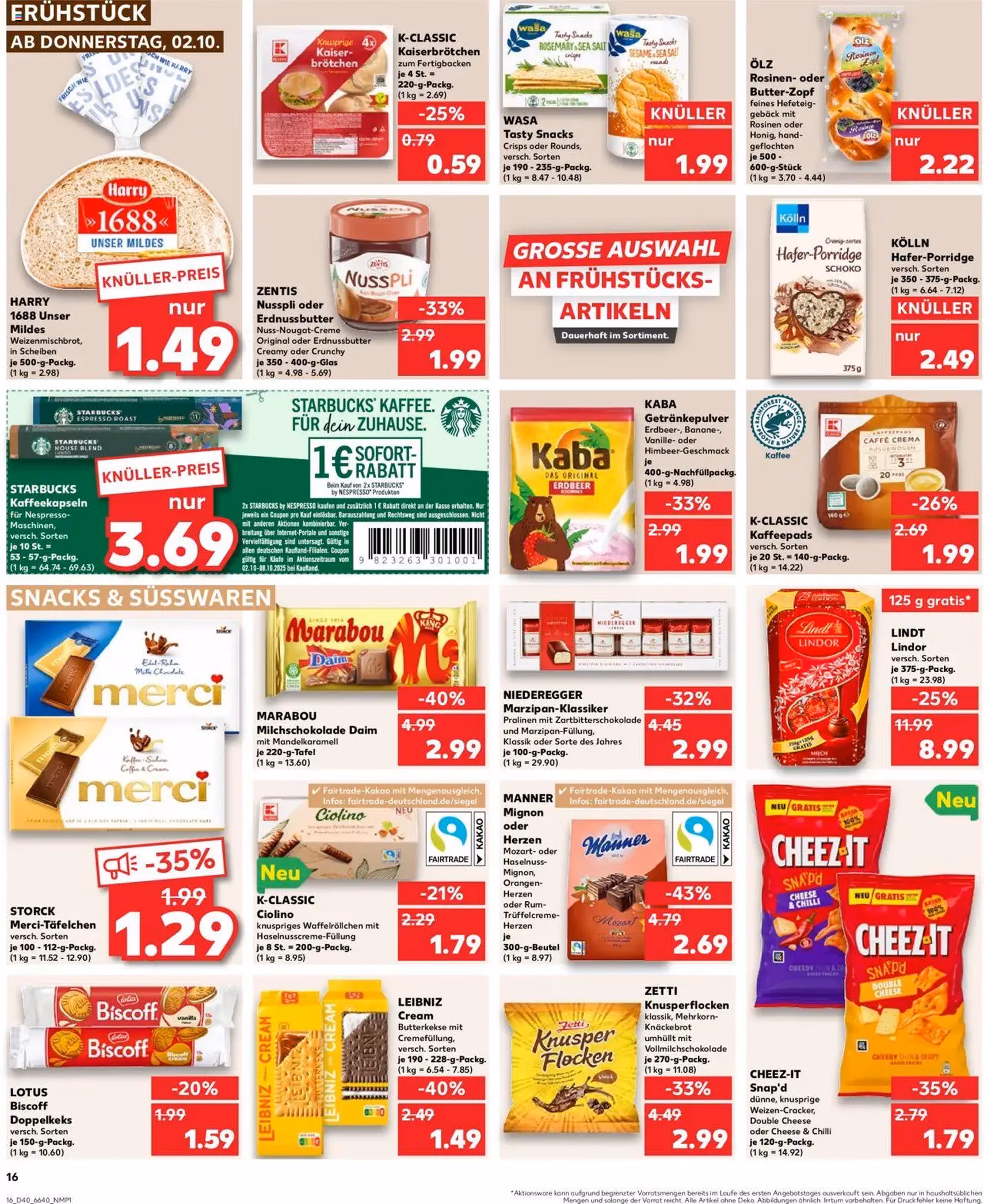 Kaufland Prospekt - Gültiger Prospekt ab 02.10.2025, Seite 16 von insgesamt 34