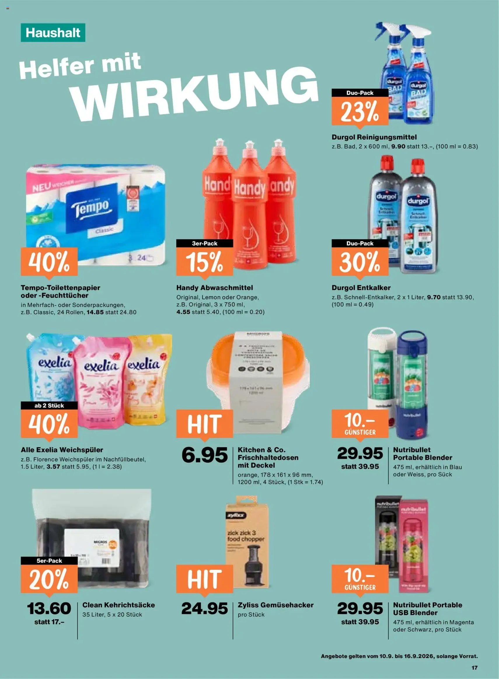 Migros aktionen - Gültiger Prospekt ab 10.09.2026, Seite 17 von insgesamt 24