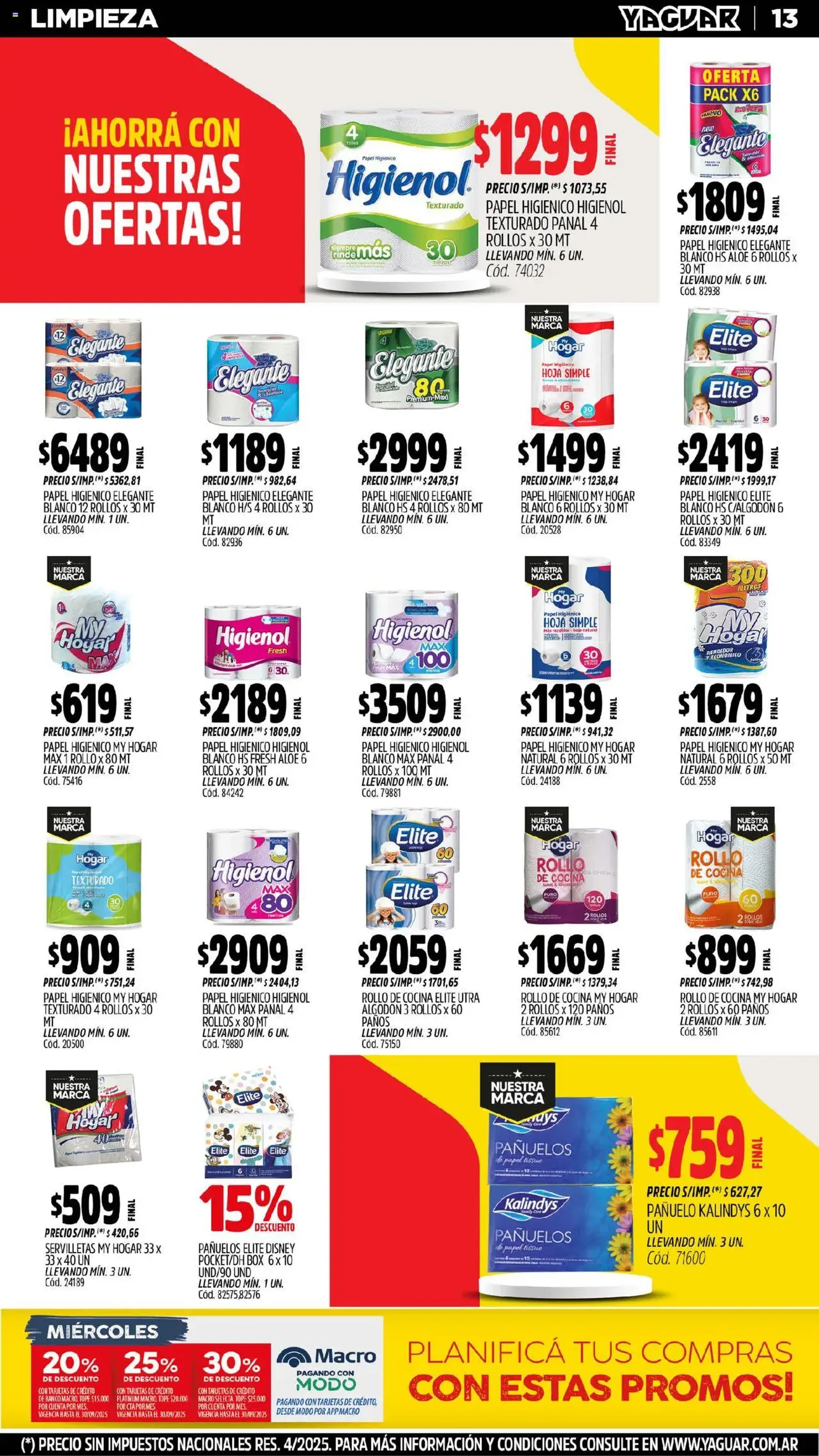 Yaguar catálogo - folleto válido desde 15/09/2025 página 15 de 34 Yaguar catálogo - folleto válido desde 15/09/2025 página 15 de 34