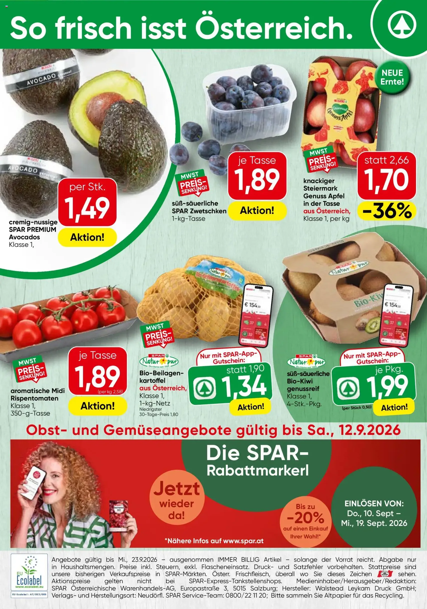 Spar - Flugblatt - Gültiger Prospekt ab 10.09.2026, Seite 24 von insgesamt 24